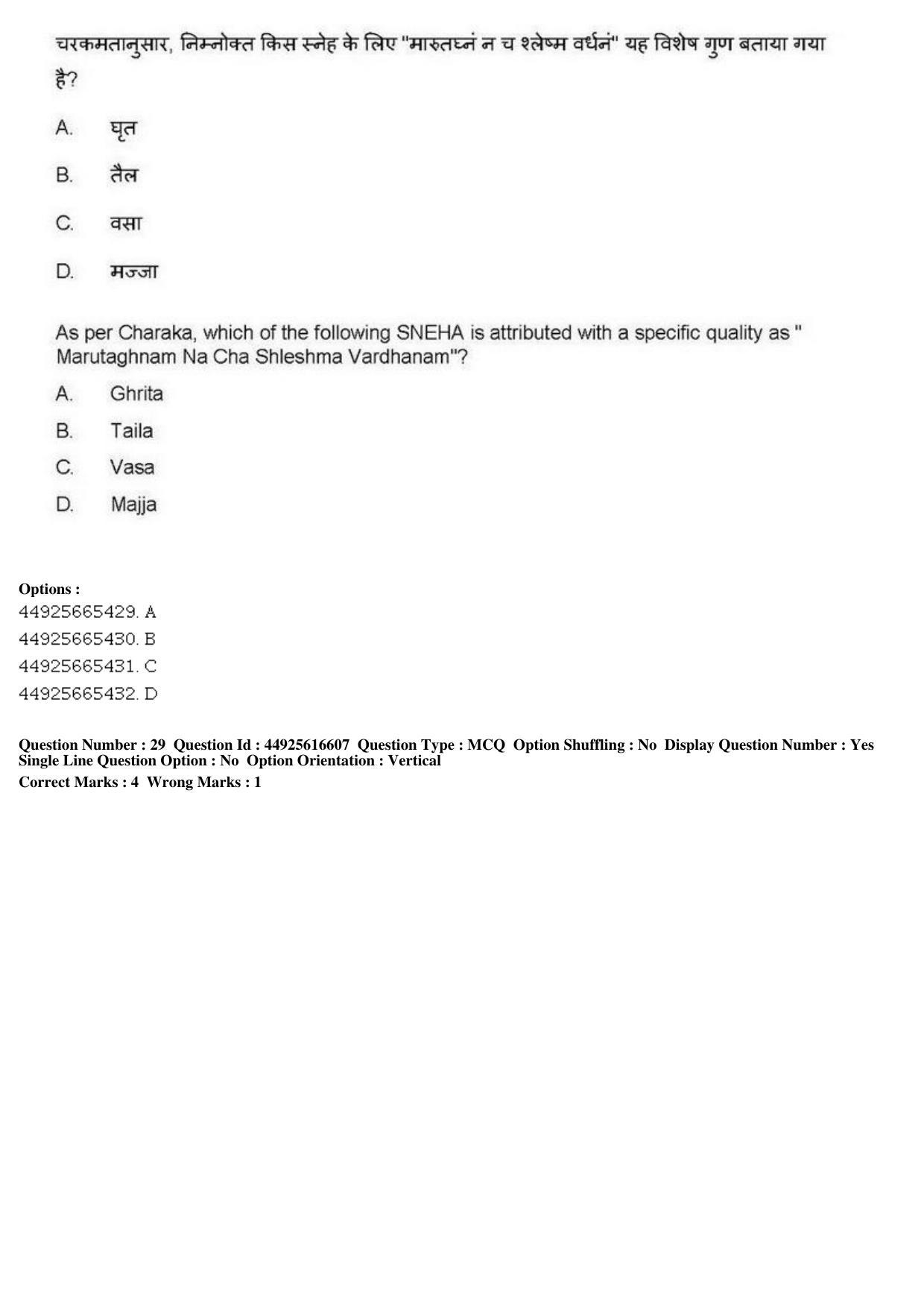 AIAPGET 2019 Ayurveda Question Paper - Page 46