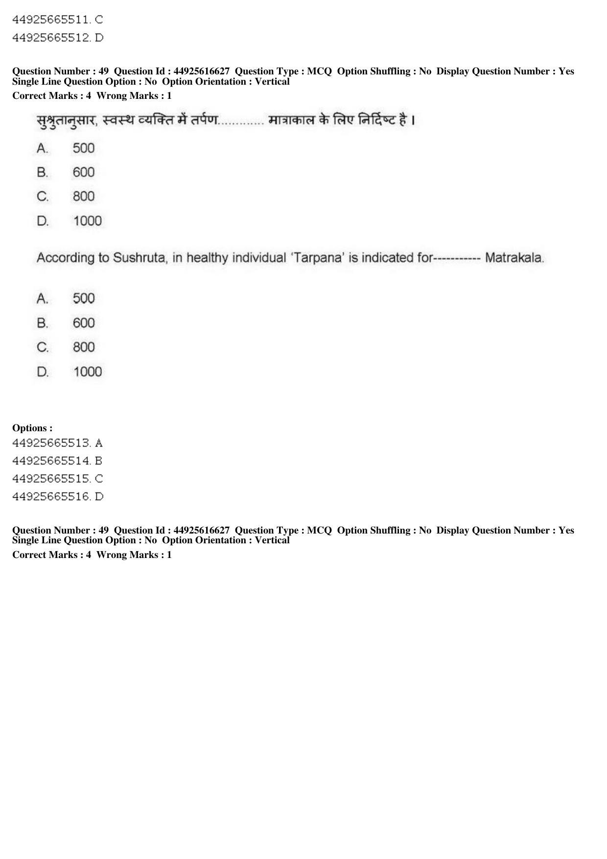 AIAPGET 2019 Ayurveda Question Paper - Page 78