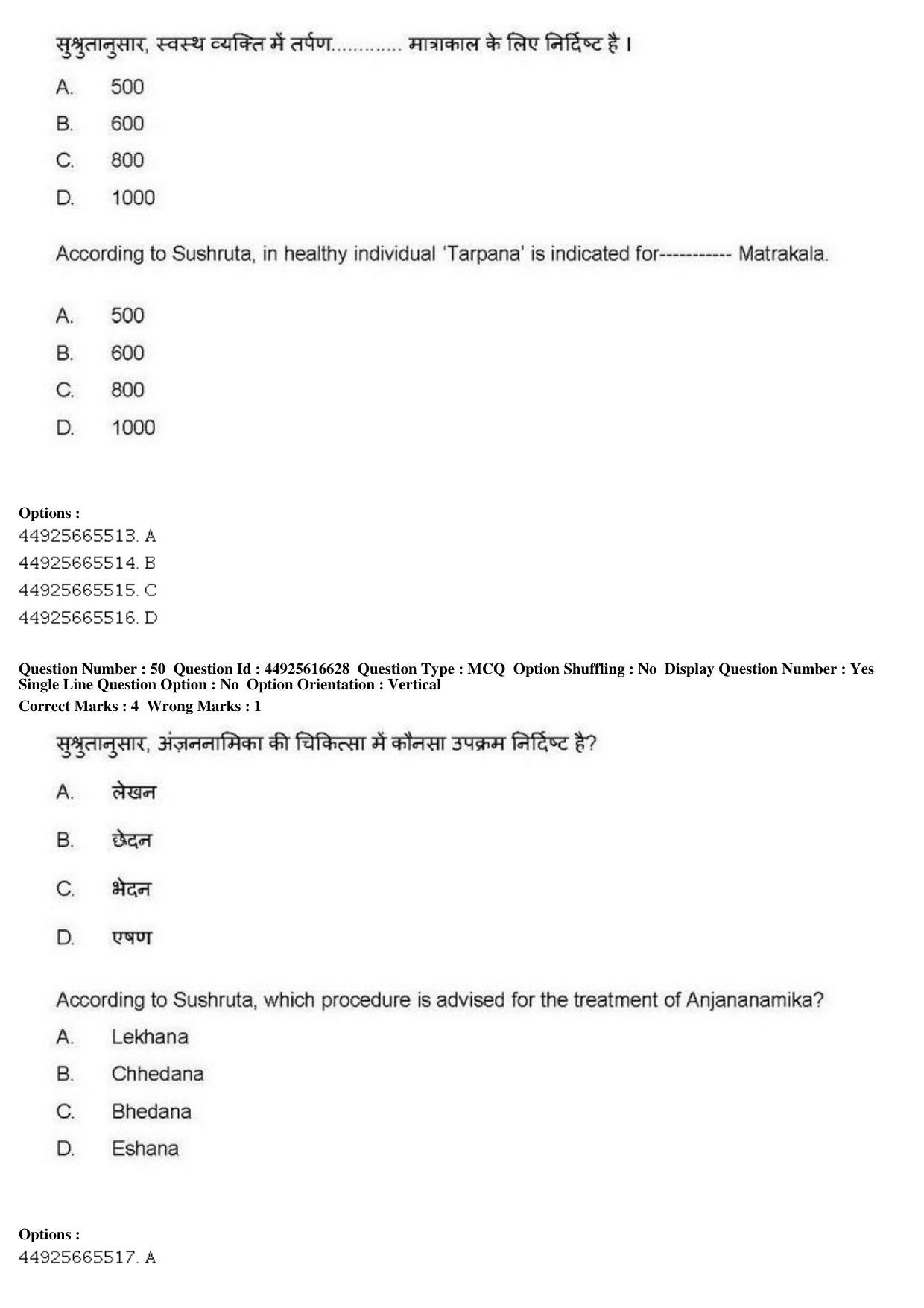 AIAPGET 2019 Ayurveda Question Paper - Page 79