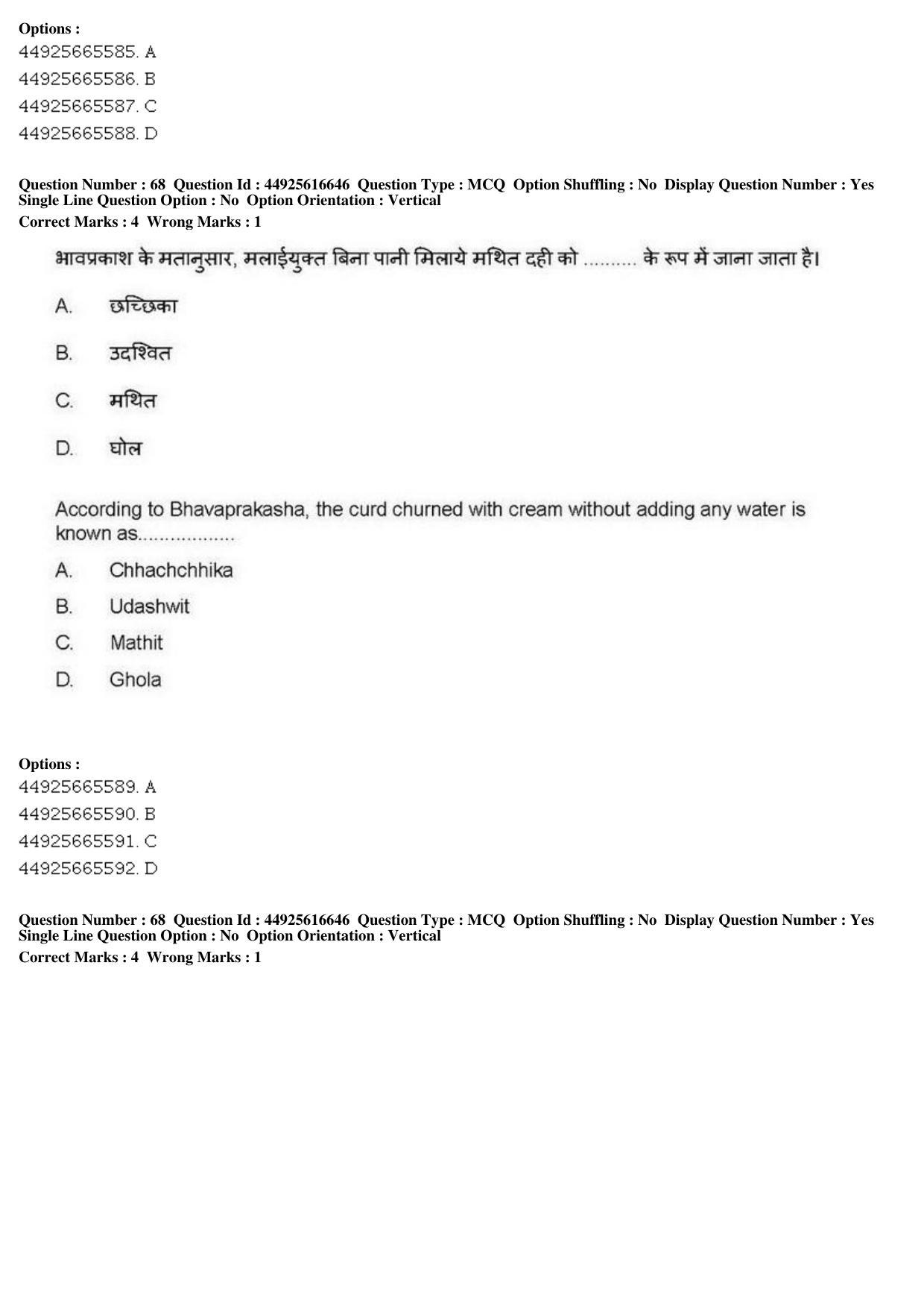 AIAPGET 2019 Ayurveda Question Paper - Page 106
