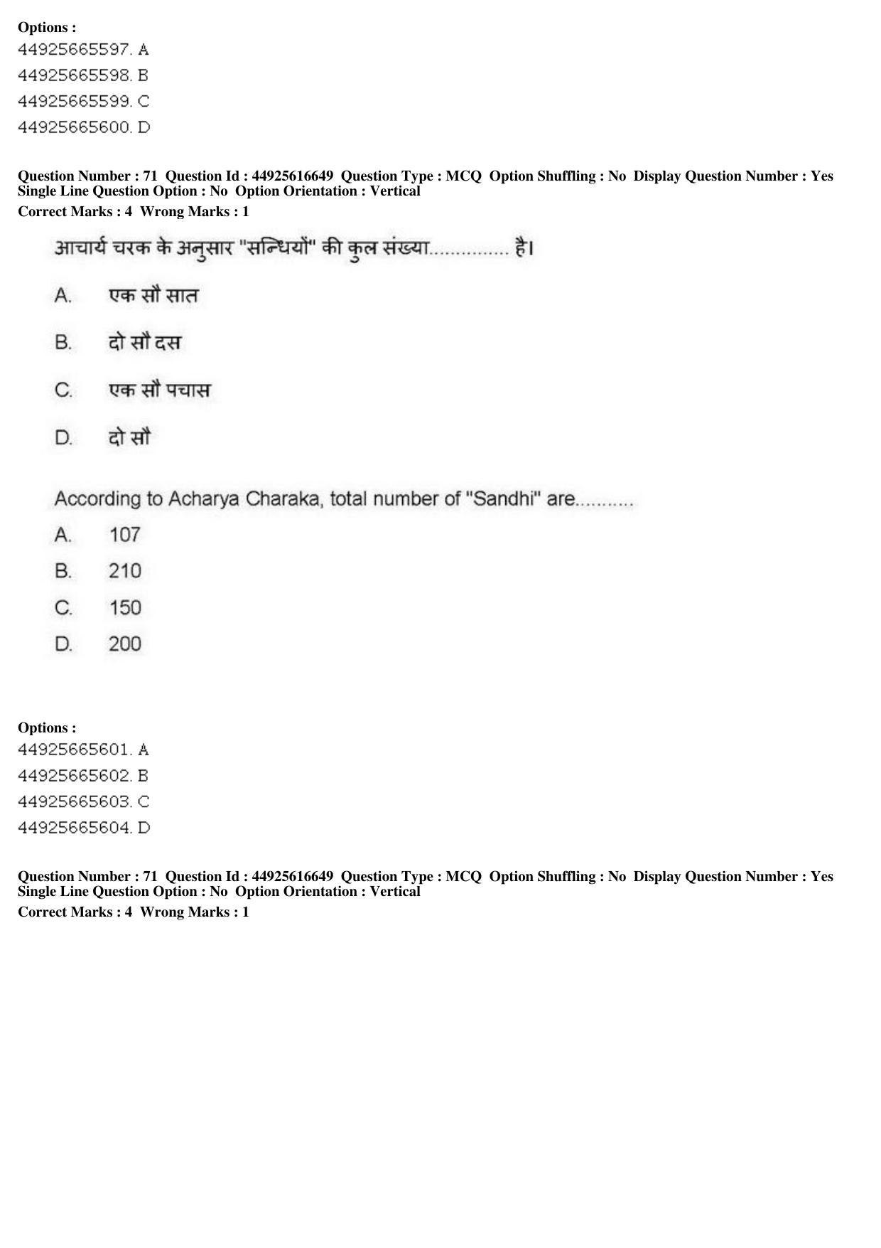 AIAPGET 2019 Ayurveda Question Paper - Page 110