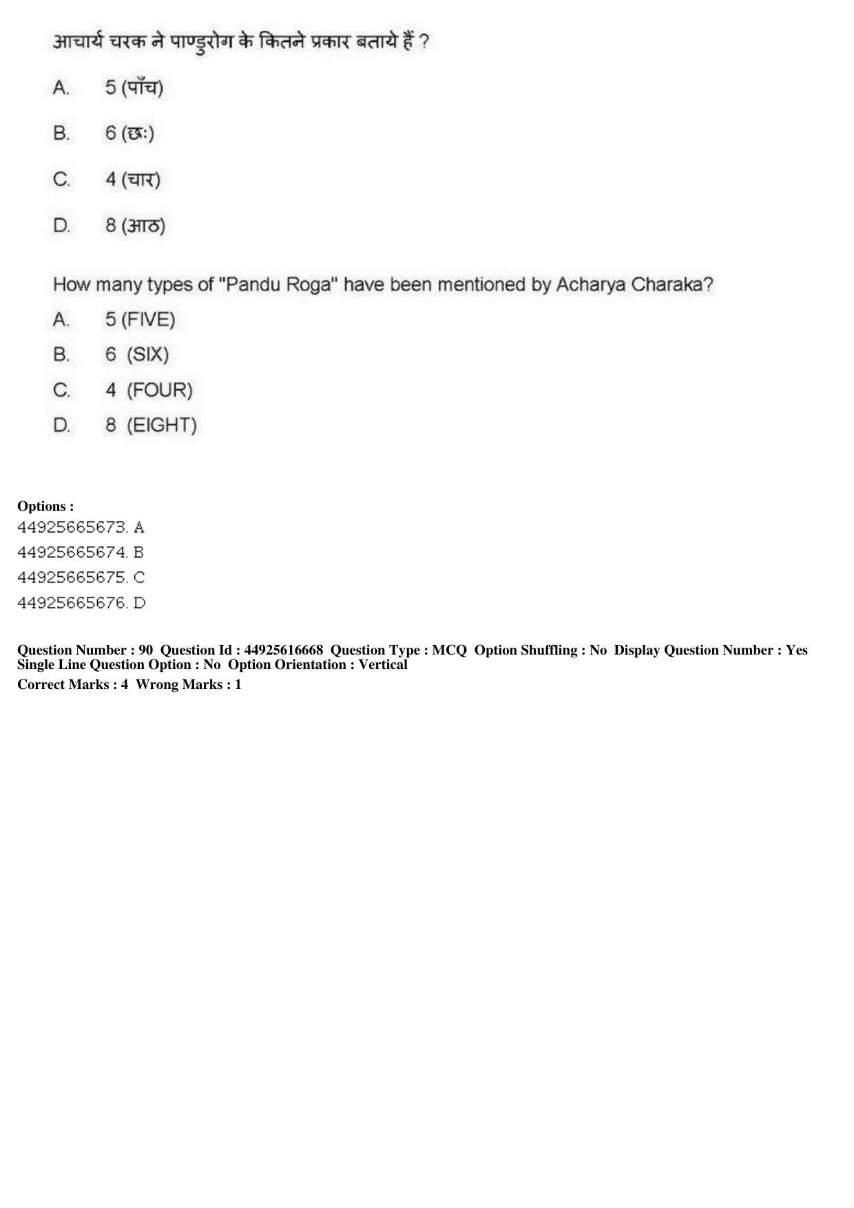 AIAPGET 2019 Ayurveda Question Paper - Page 140