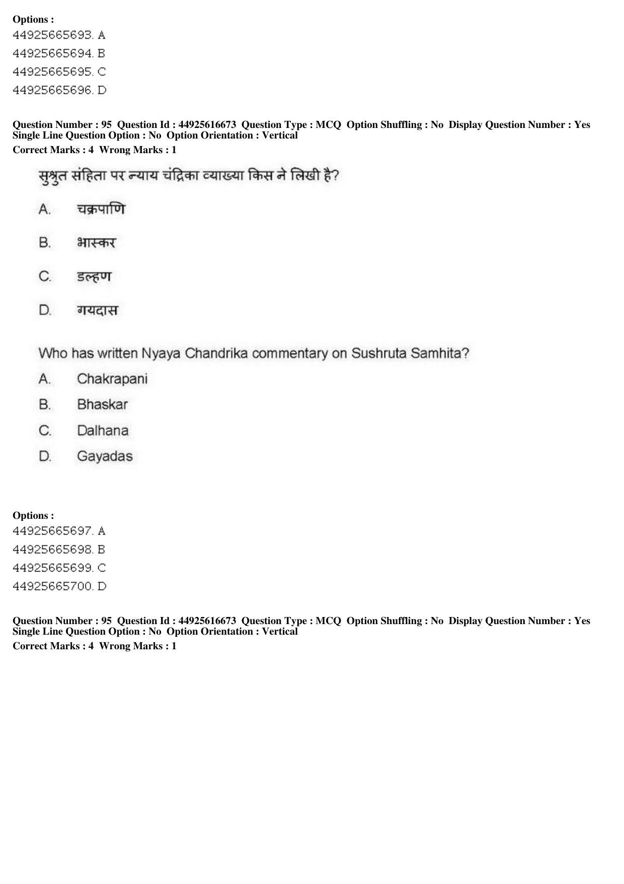 AIAPGET 2019 Ayurveda Question Paper - Page 149