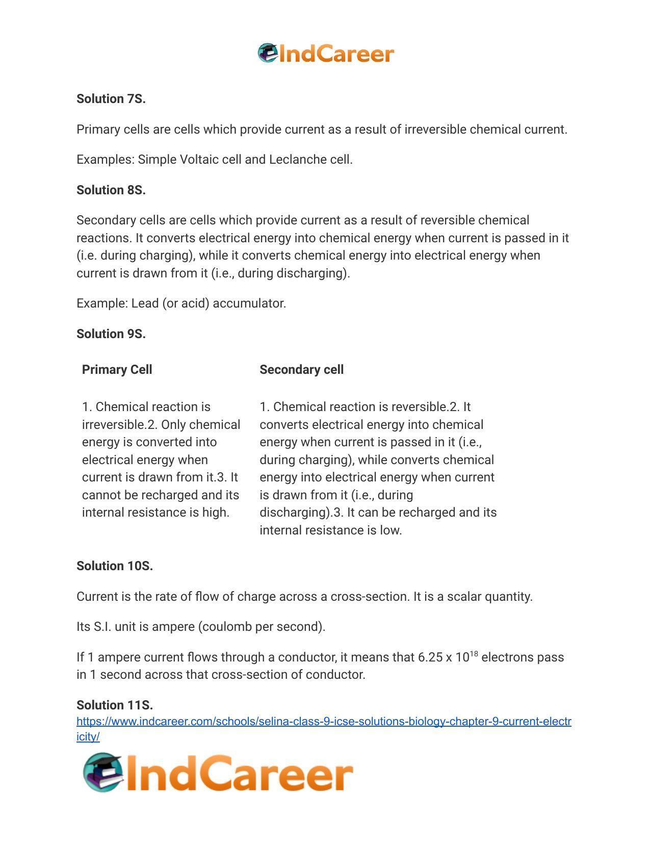 Selina Class 9 ICSE Solutions Biology : Chapter 9- Current Electricity - Page 3