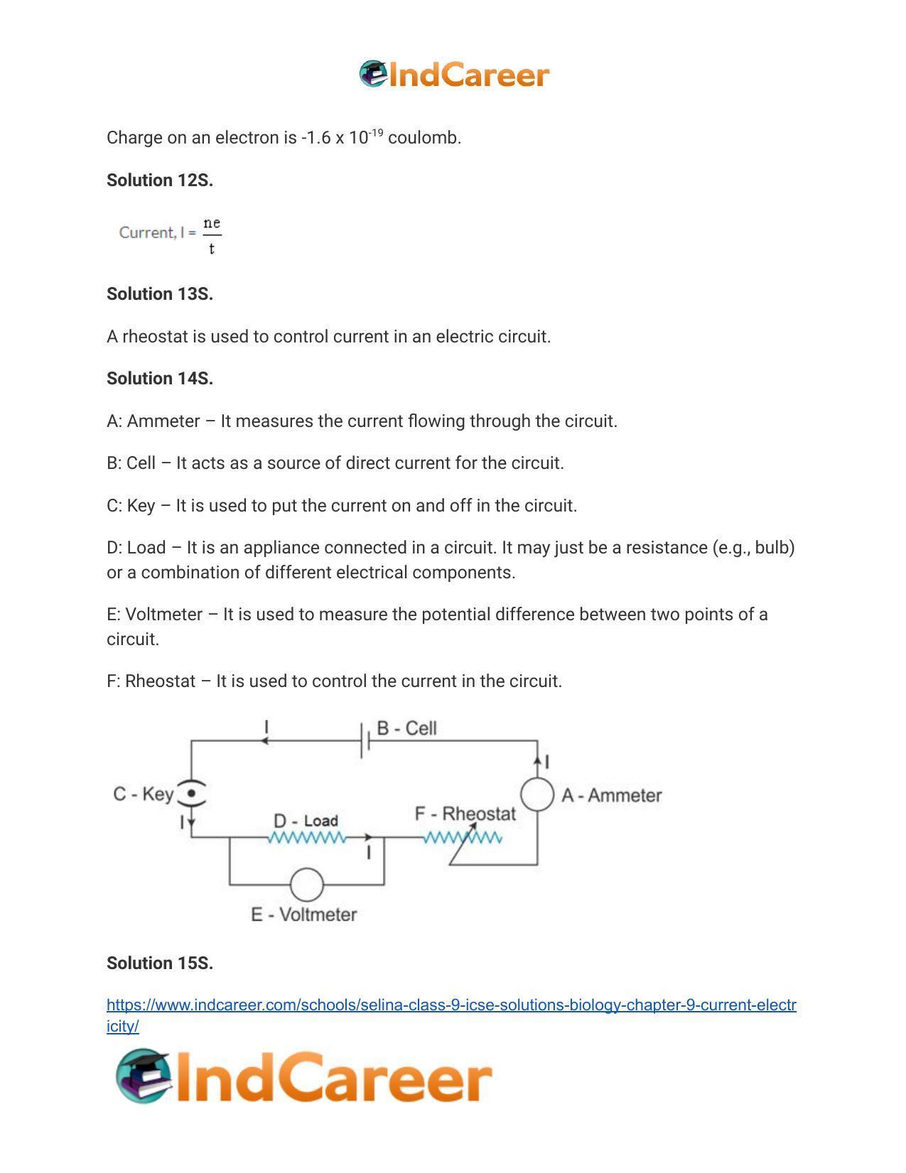 Selina Class 9 ICSE Solutions Biology : Chapter 9- Current Electricity - Page 4