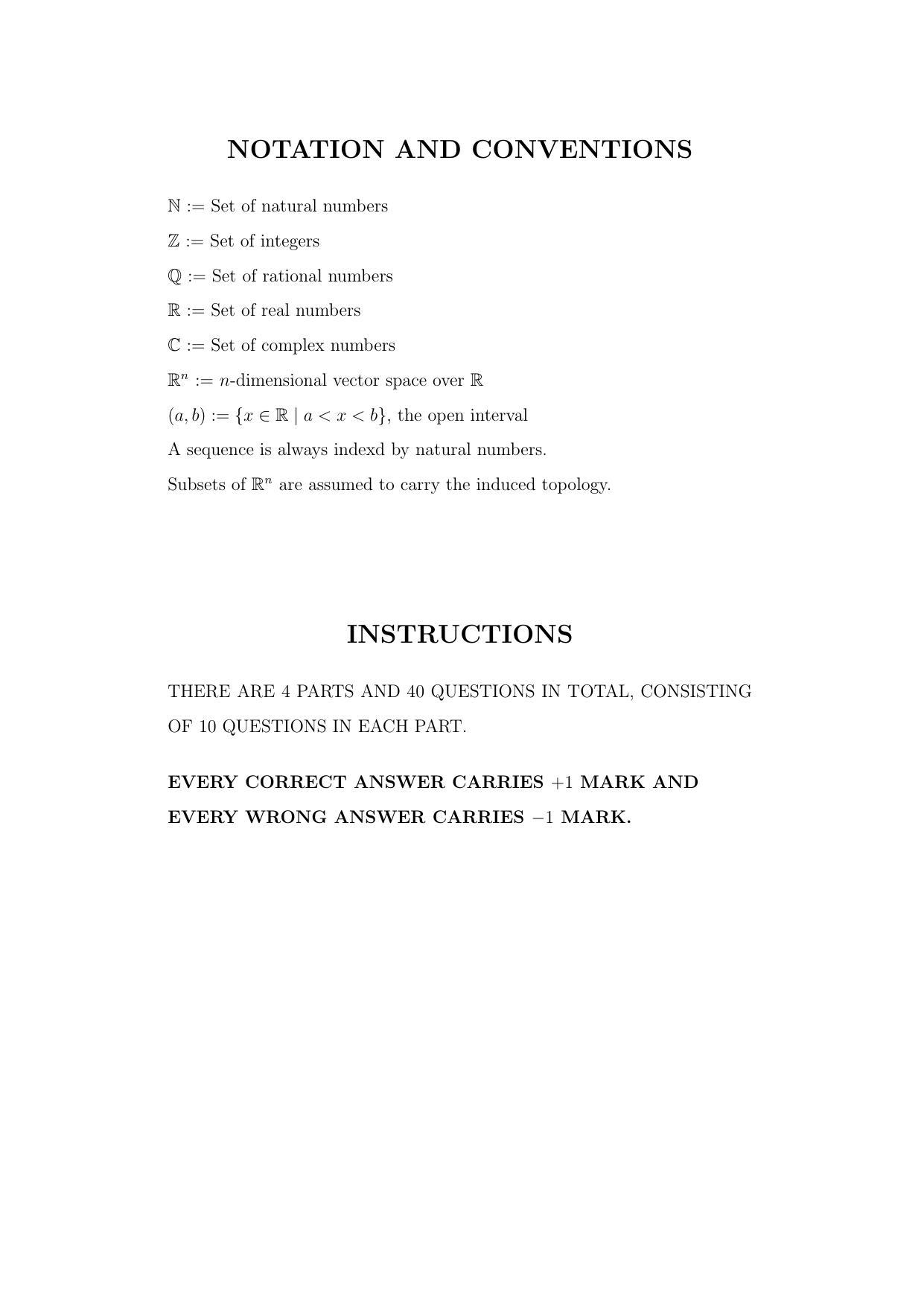 TIFR GS 2013 Mathematics Question Paper - Page 2