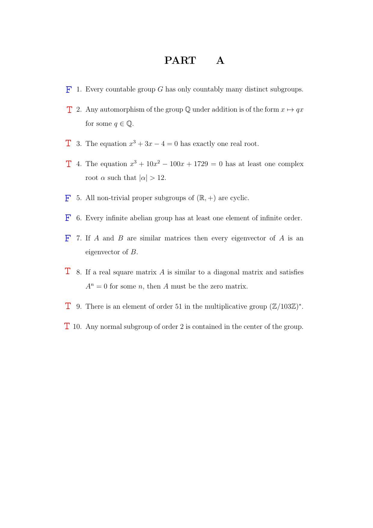 TIFR GS 2013 Mathematics Question Paper - Page 3