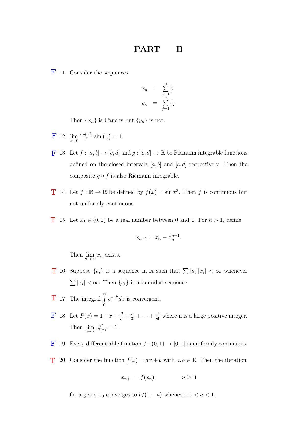 TIFR GS 2013 Mathematics Question Paper - Page 4
