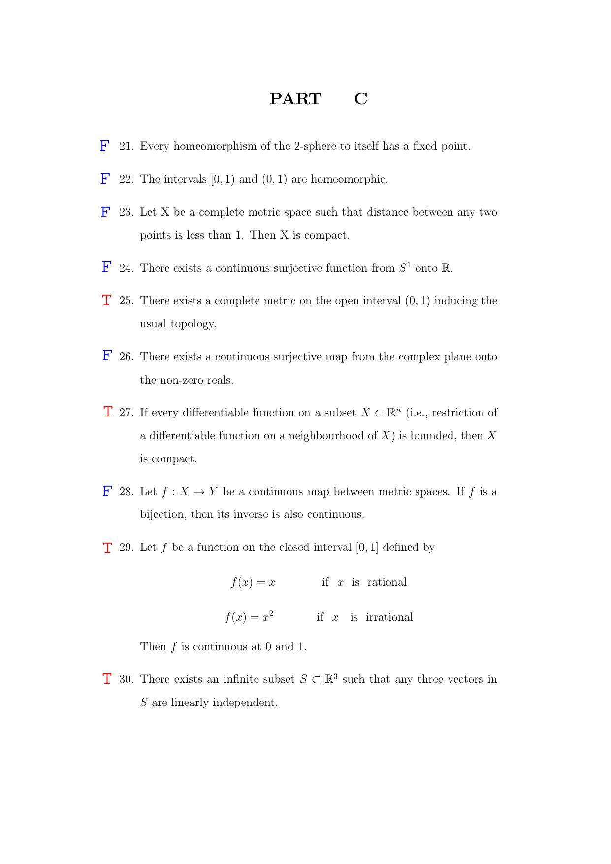 TIFR GS 2013 Mathematics Question Paper - Page 5