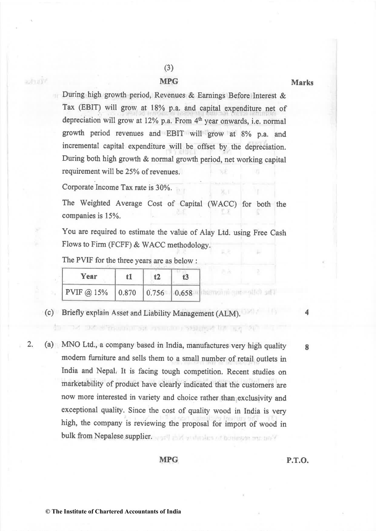 CA Final Nov 2022 Question Paper - Paper 2 – Strategic Financial Management - Page 3