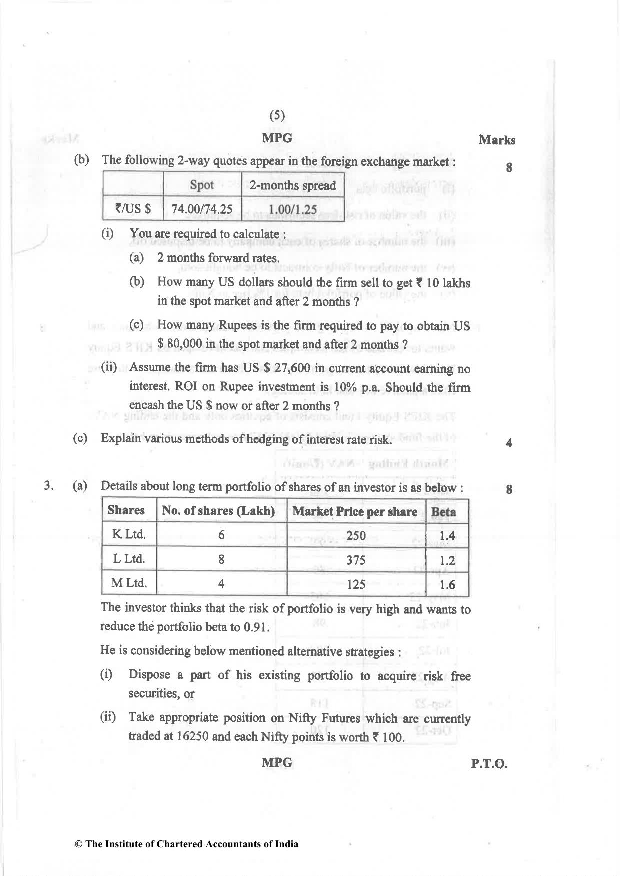 CA Final Nov 2022 Question Paper - Paper 2 – Strategic Financial Management - Page 5