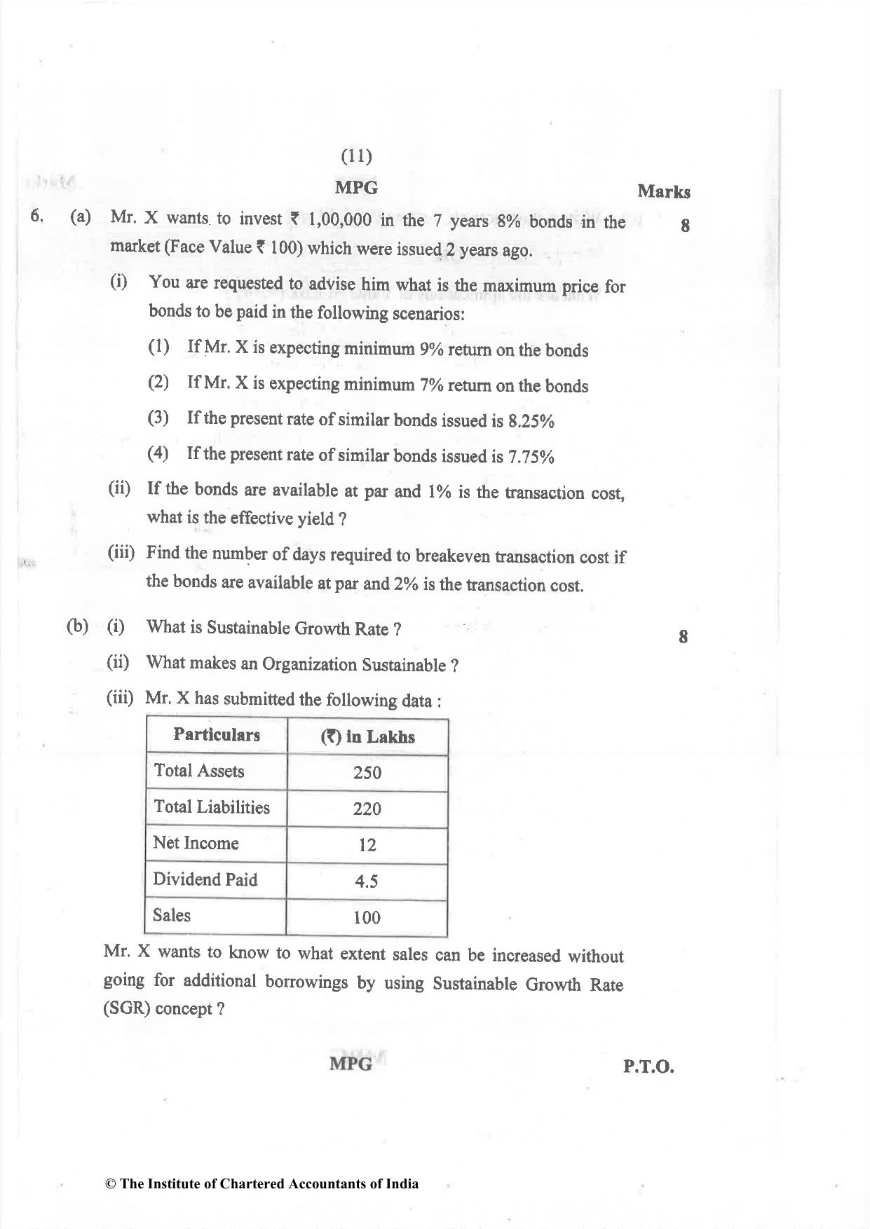 CA Final Nov 2022 Question Paper - Paper 2 – Strategic Financial Management - Page 11