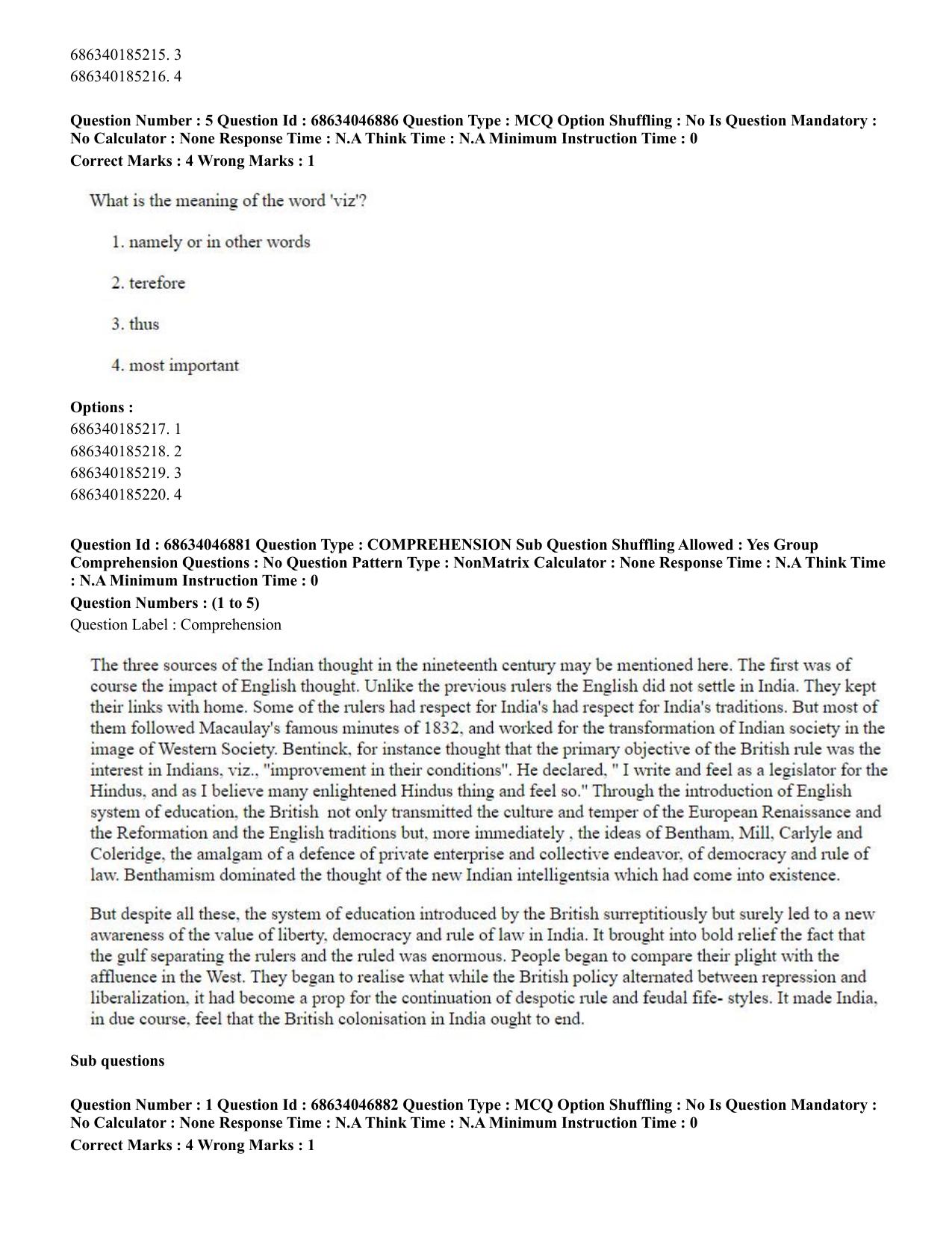 CUET PG 2023: LAQP01 – English (Eng)-shift 2 (30-06-2023) Question Paper - Page 4