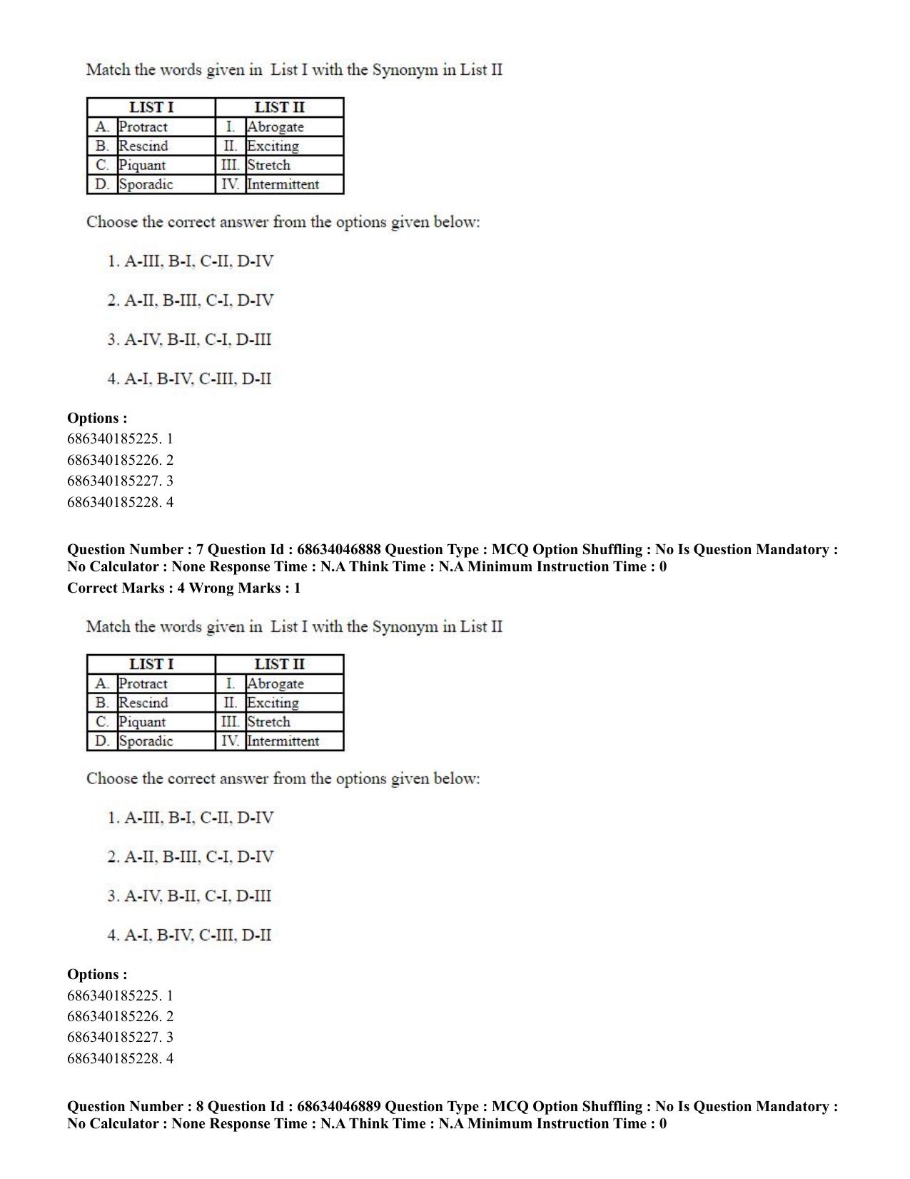 CUET PG 2023: LAQP01 – English (Eng)-shift 2 (30-06-2023) Question Paper - Page 8