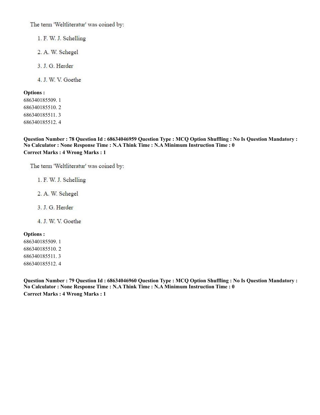 CUET PG 2023: LAQP01 – English (Eng)-shift 2 (30-06-2023) Question Paper - Page 75