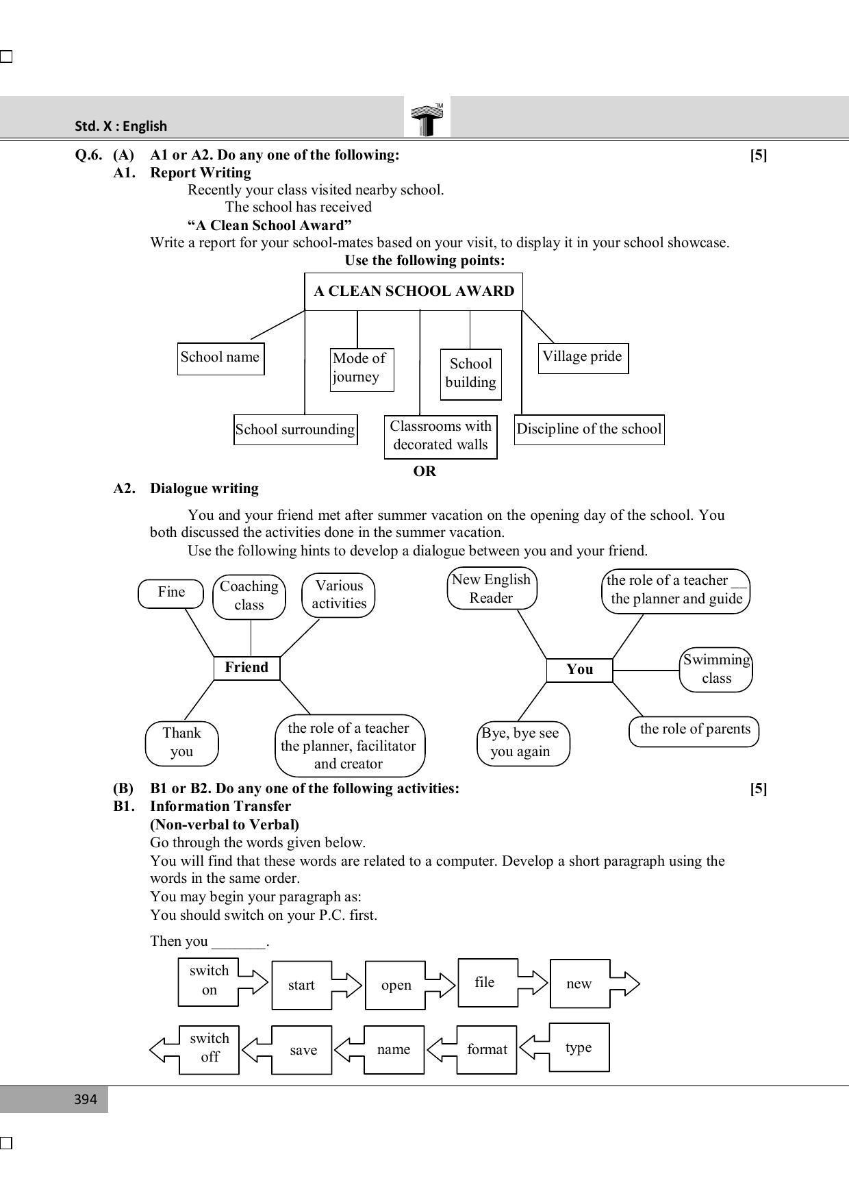 Maharashtra Board SSC October 2014- ENGLISH (MM) Question Paper - Page 8