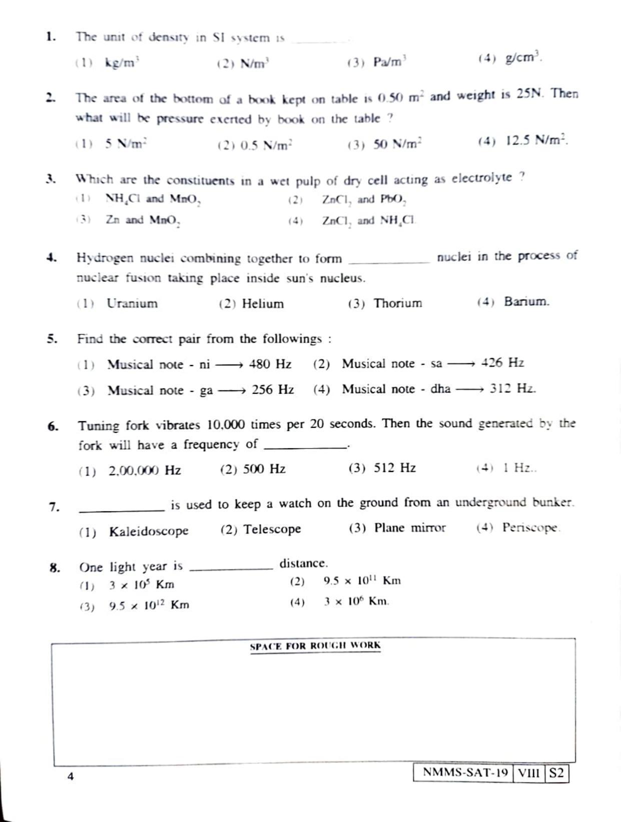 SAT URDU 2019-20 Class 8 Maharashtra NMMS Question Papers - Page 4