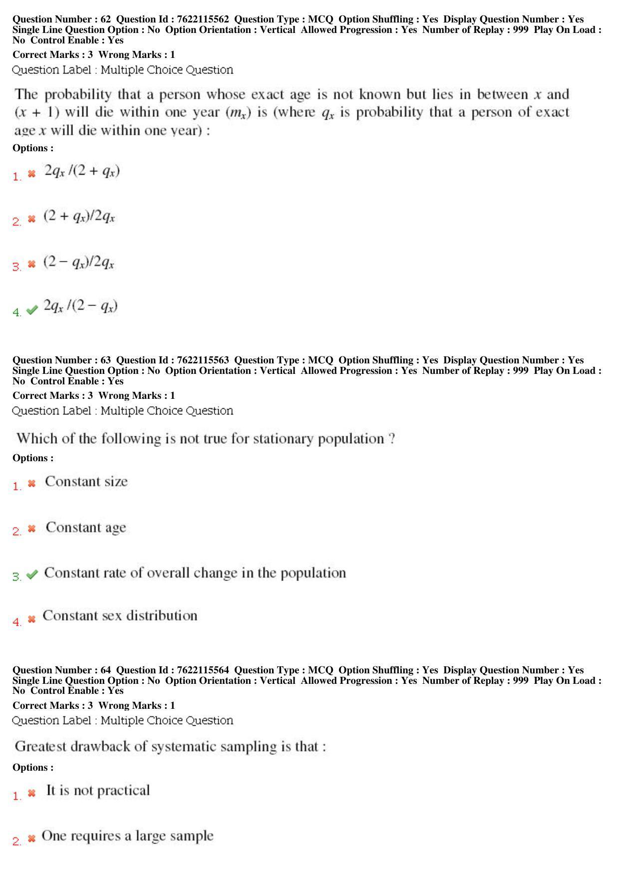 BHU RET Statistics 2019 Question Paper - Page 31