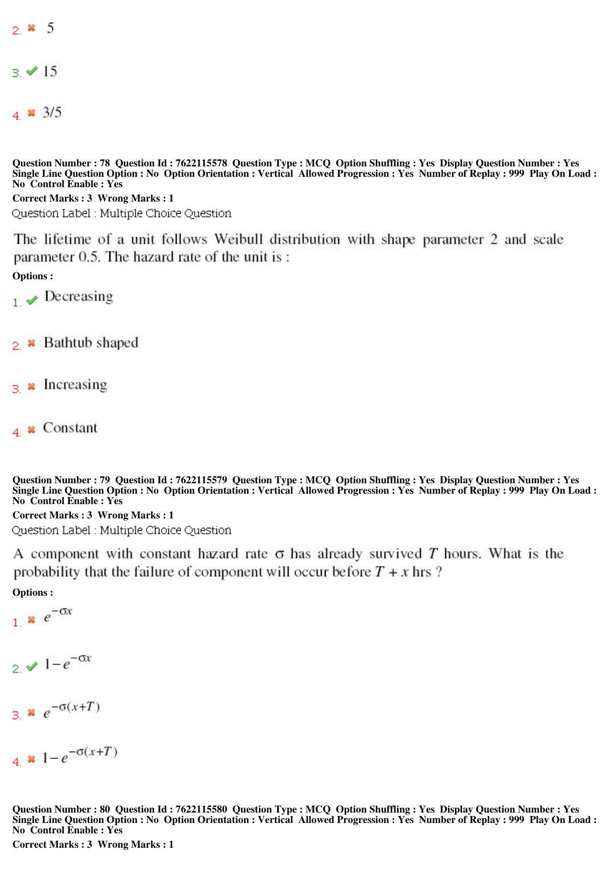 BHU RET Statistics 2019 Question Paper - Page 37