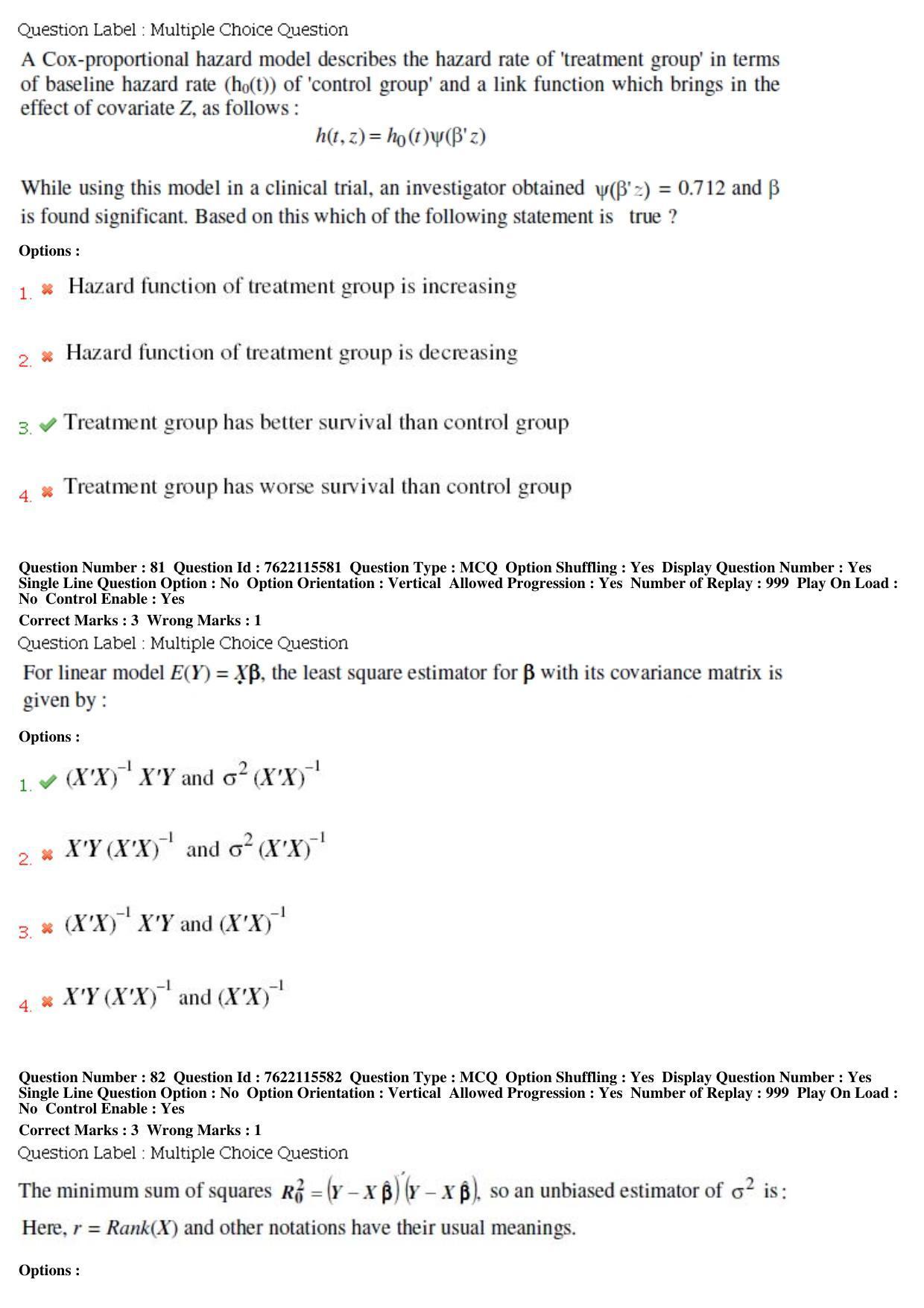 BHU RET Statistics 2019 Question Paper - Page 38