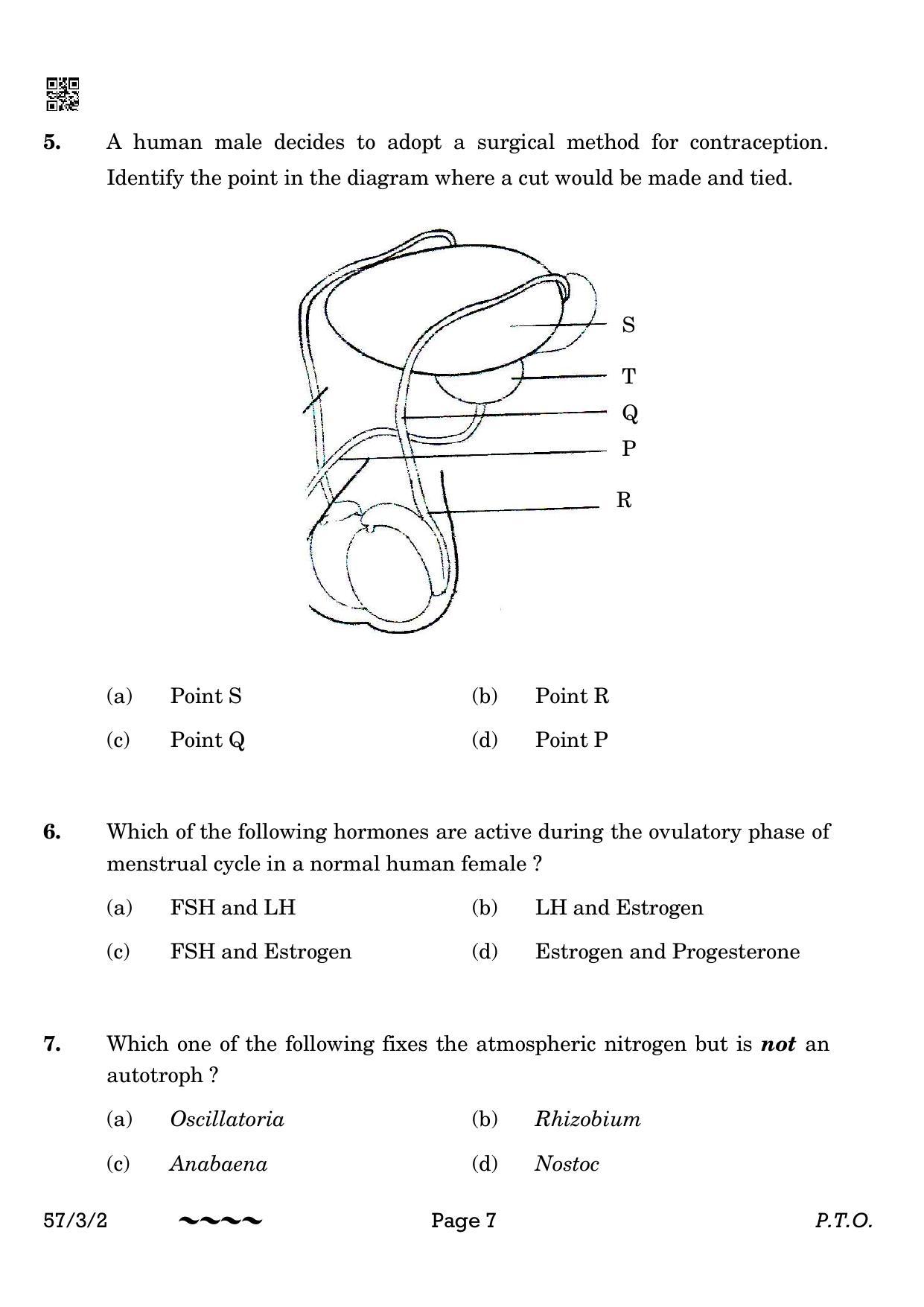 CBSE Class 12 57-3-2 Biology 2023 Question Paper - Page 7