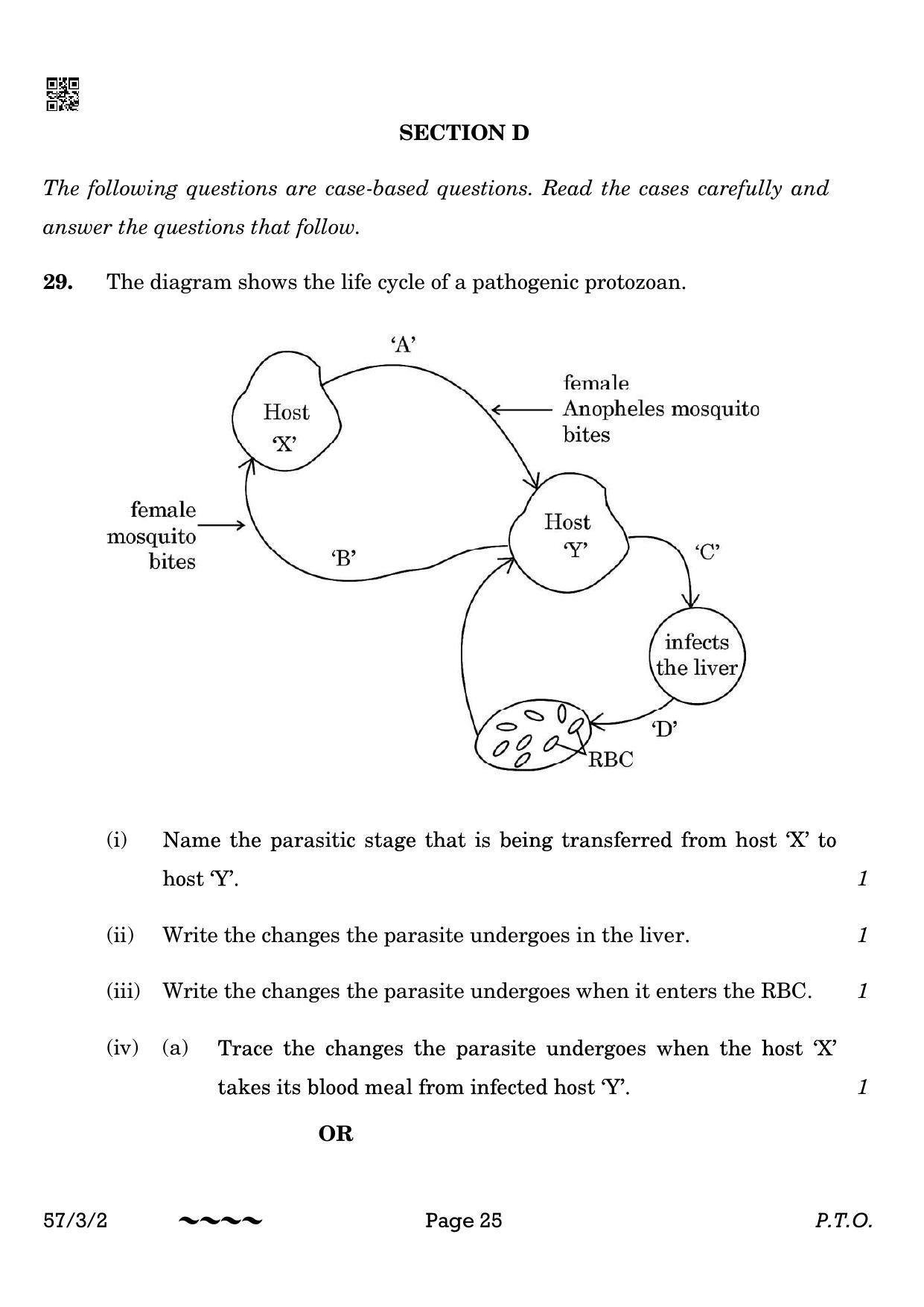 CBSE Class 12 57-3-2 Biology 2023 Question Paper - Page 25