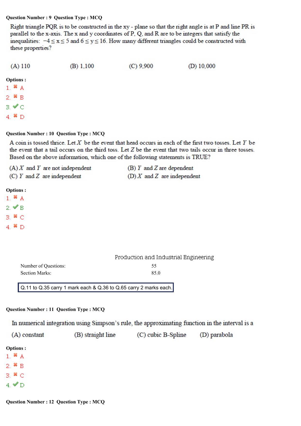 GATE 2015 Production and Industrial Engineering (PI) Question Paper with Answer Key - Page 4