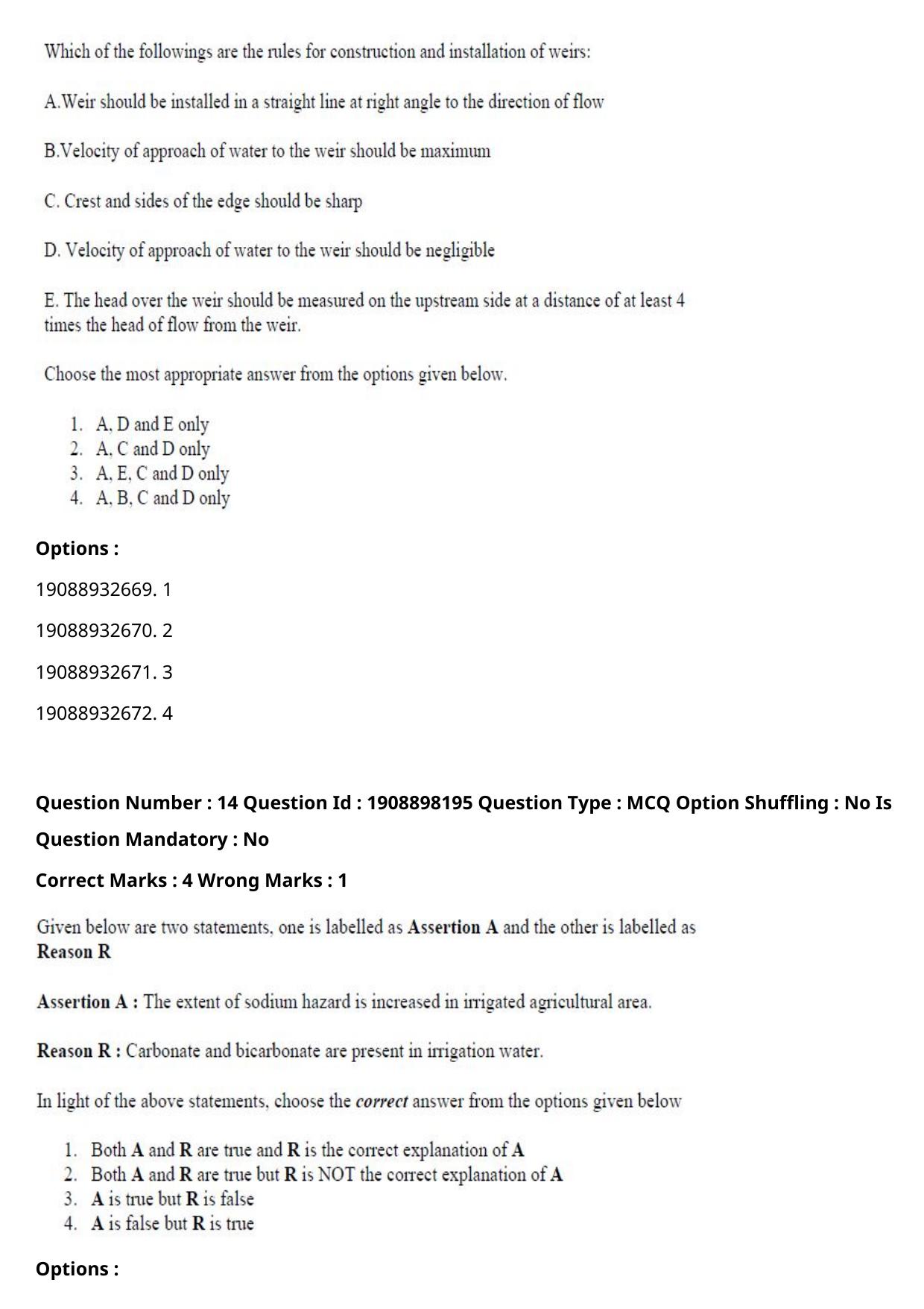 ICAR AIEEA PG 2021 WATER SCIENCE AND TECHNOLOGY Question Paper - Page 10