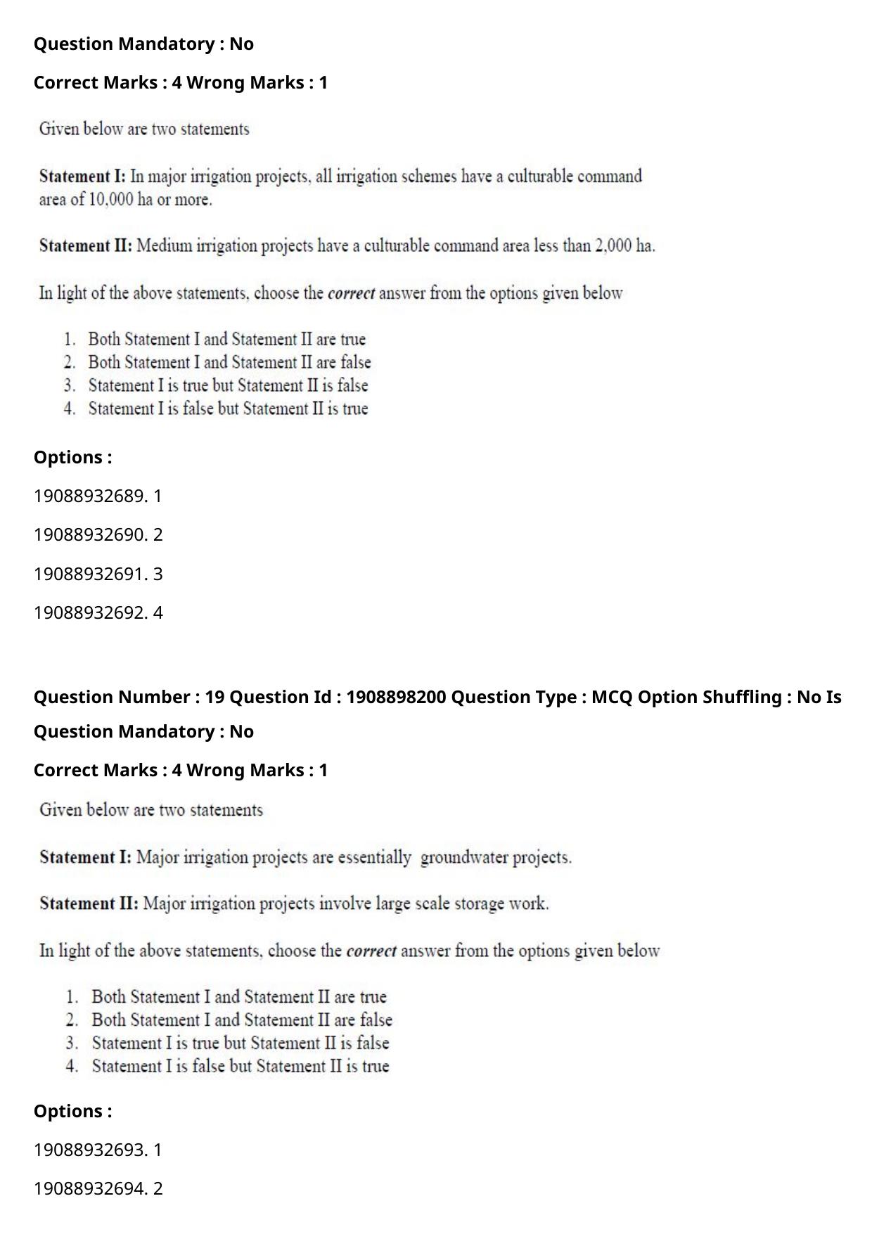 ICAR AIEEA PG 2021 WATER SCIENCE AND TECHNOLOGY Question Paper - Page 13