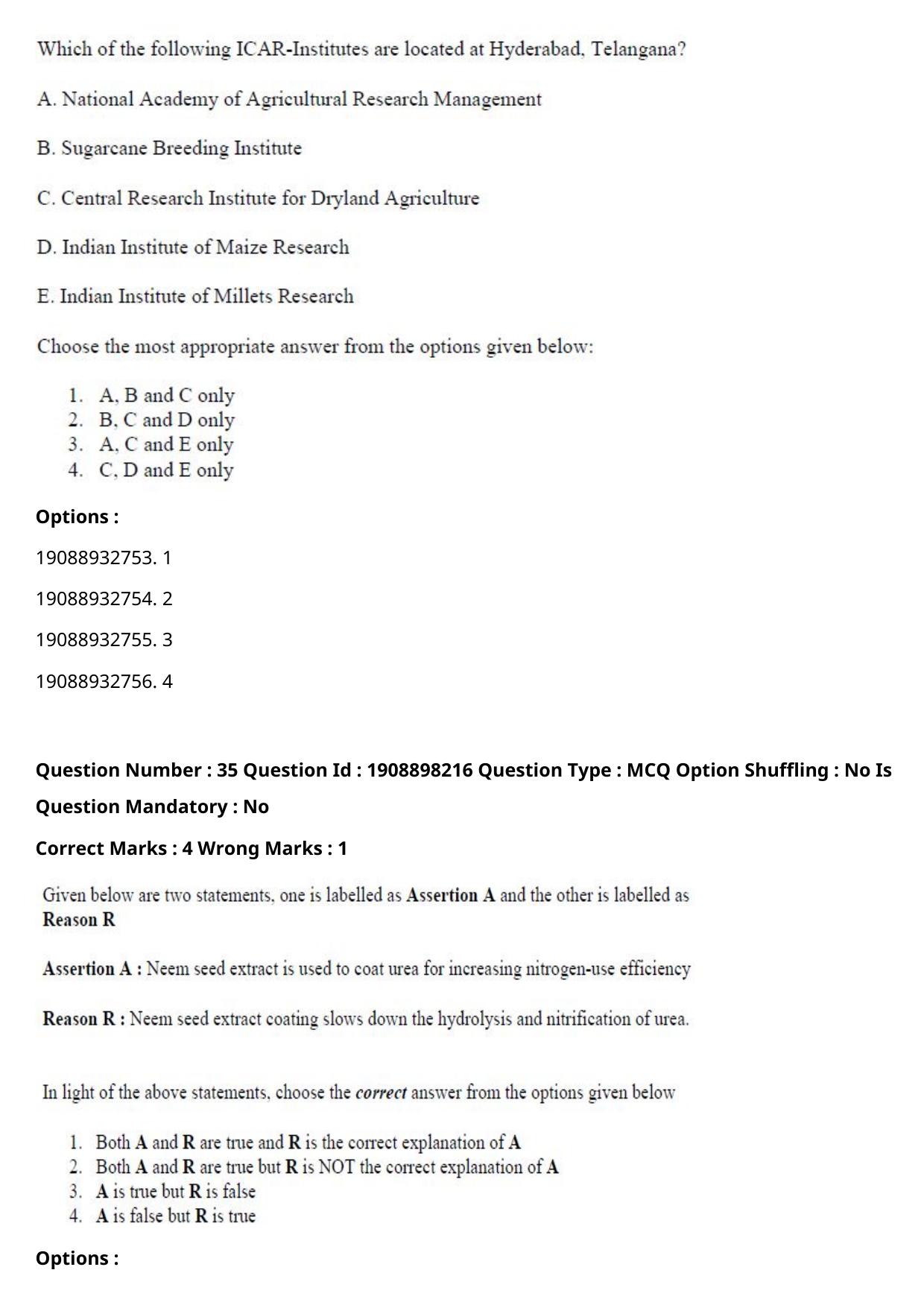 ICAR AIEEA PG 2021 WATER SCIENCE AND TECHNOLOGY Question Paper - Page 23