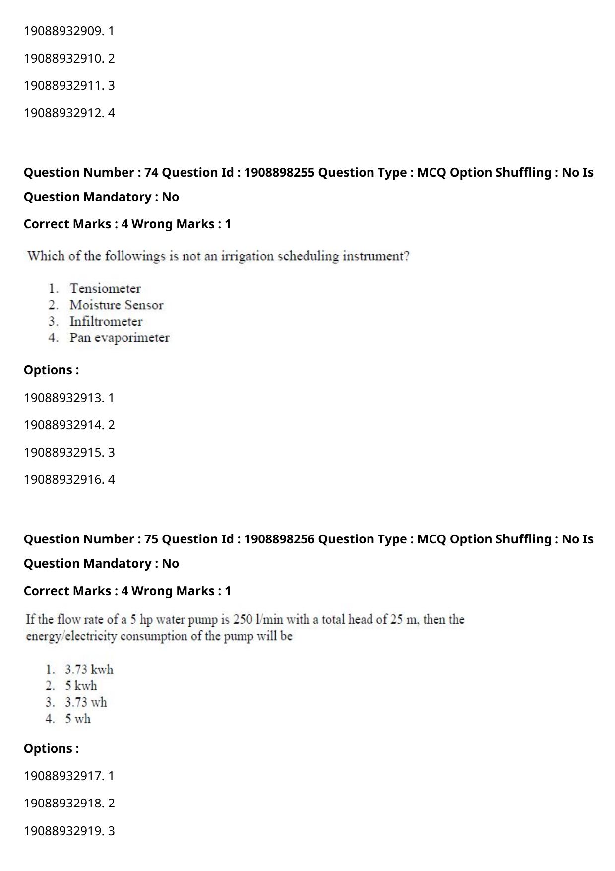 ICAR AIEEA PG 2021 WATER SCIENCE AND TECHNOLOGY Question Paper - Page 43