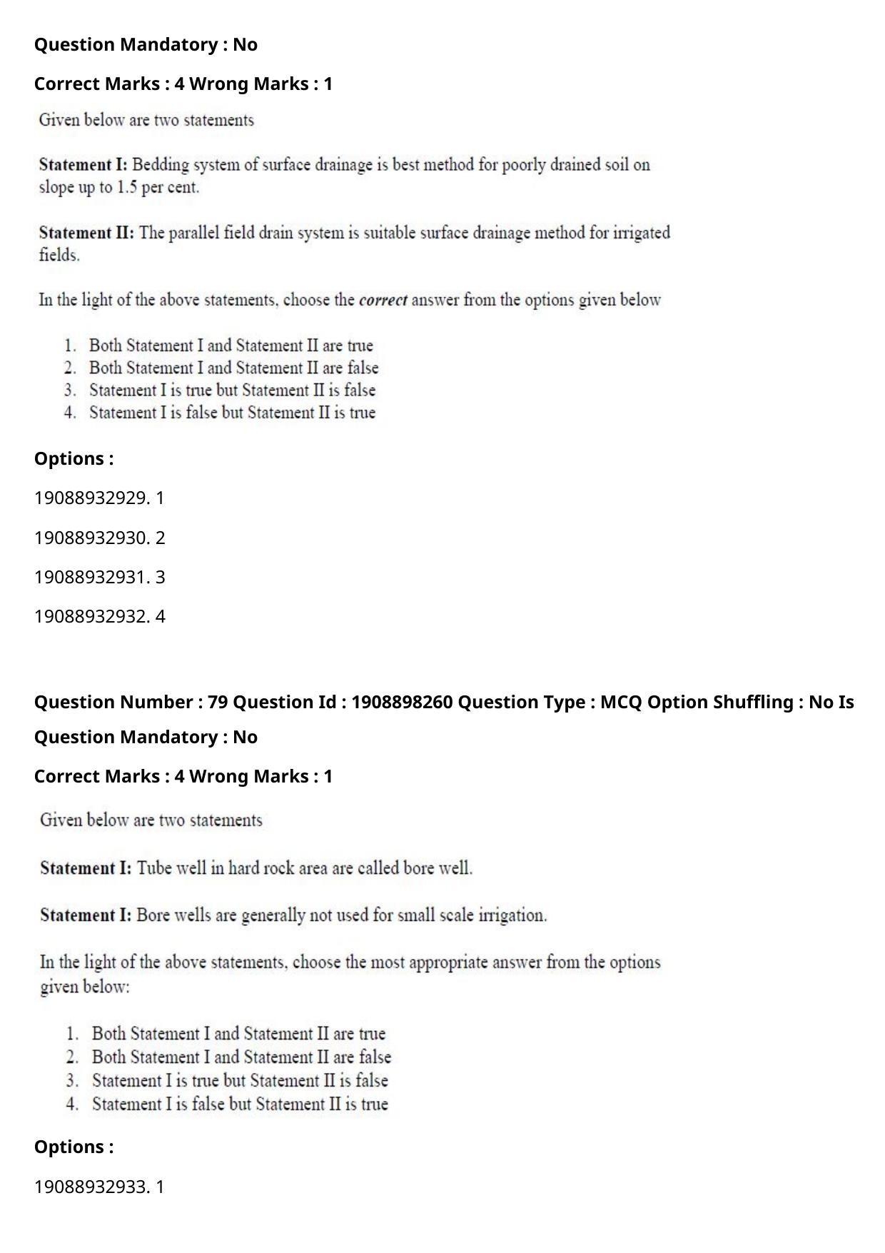 ICAR AIEEA PG 2021 WATER SCIENCE AND TECHNOLOGY Question Paper - Page 45
