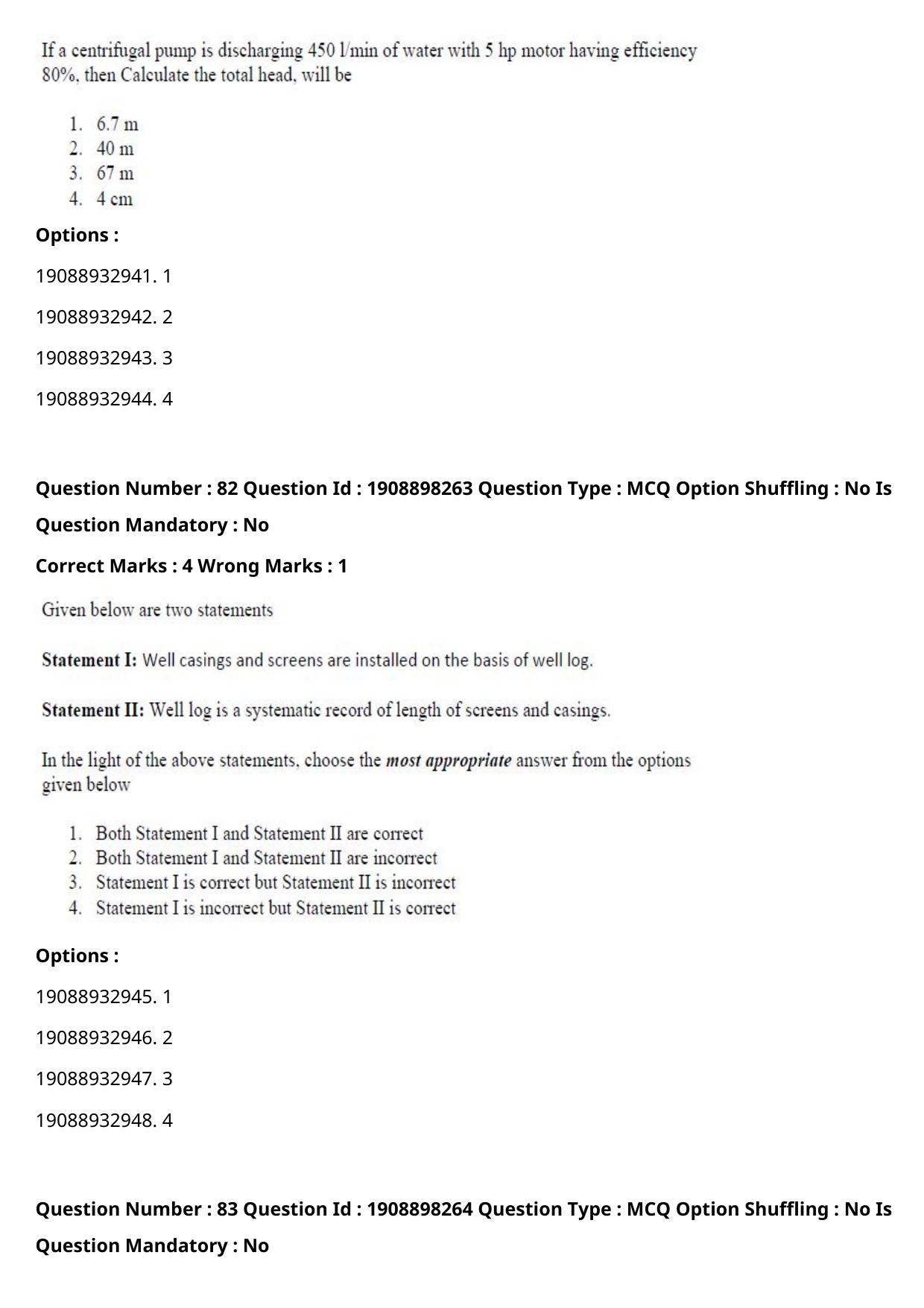 ICAR AIEEA PG 2021 WATER SCIENCE AND TECHNOLOGY Question Paper - Page 47