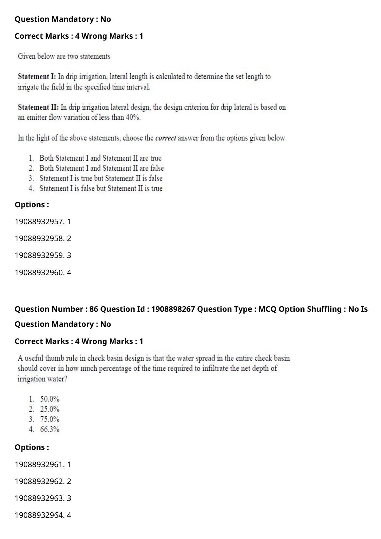 ICAR AIEEA PG 2021 WATER SCIENCE AND TECHNOLOGY Question Paper - Page 49