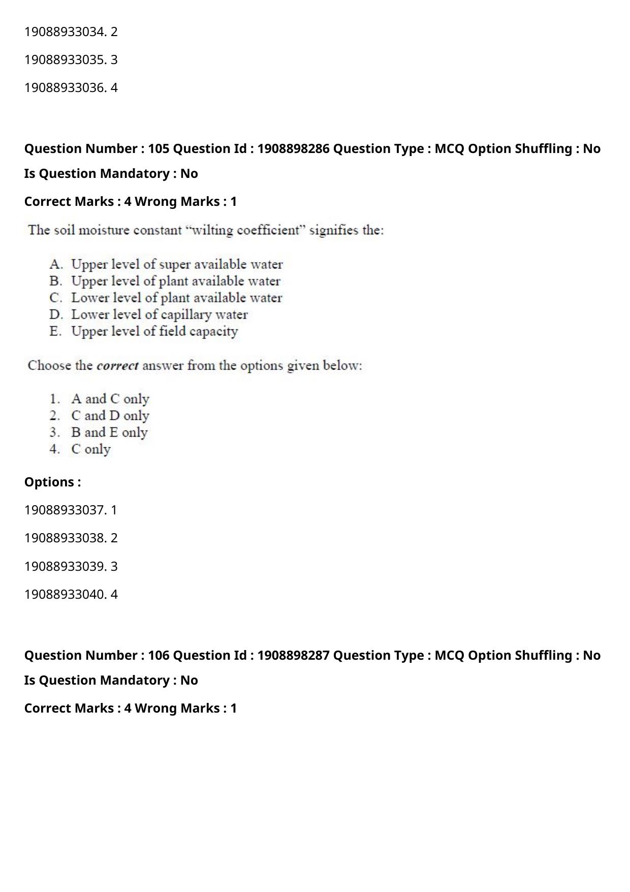 ICAR AIEEA PG 2021 WATER SCIENCE AND TECHNOLOGY Question Paper - Page 61