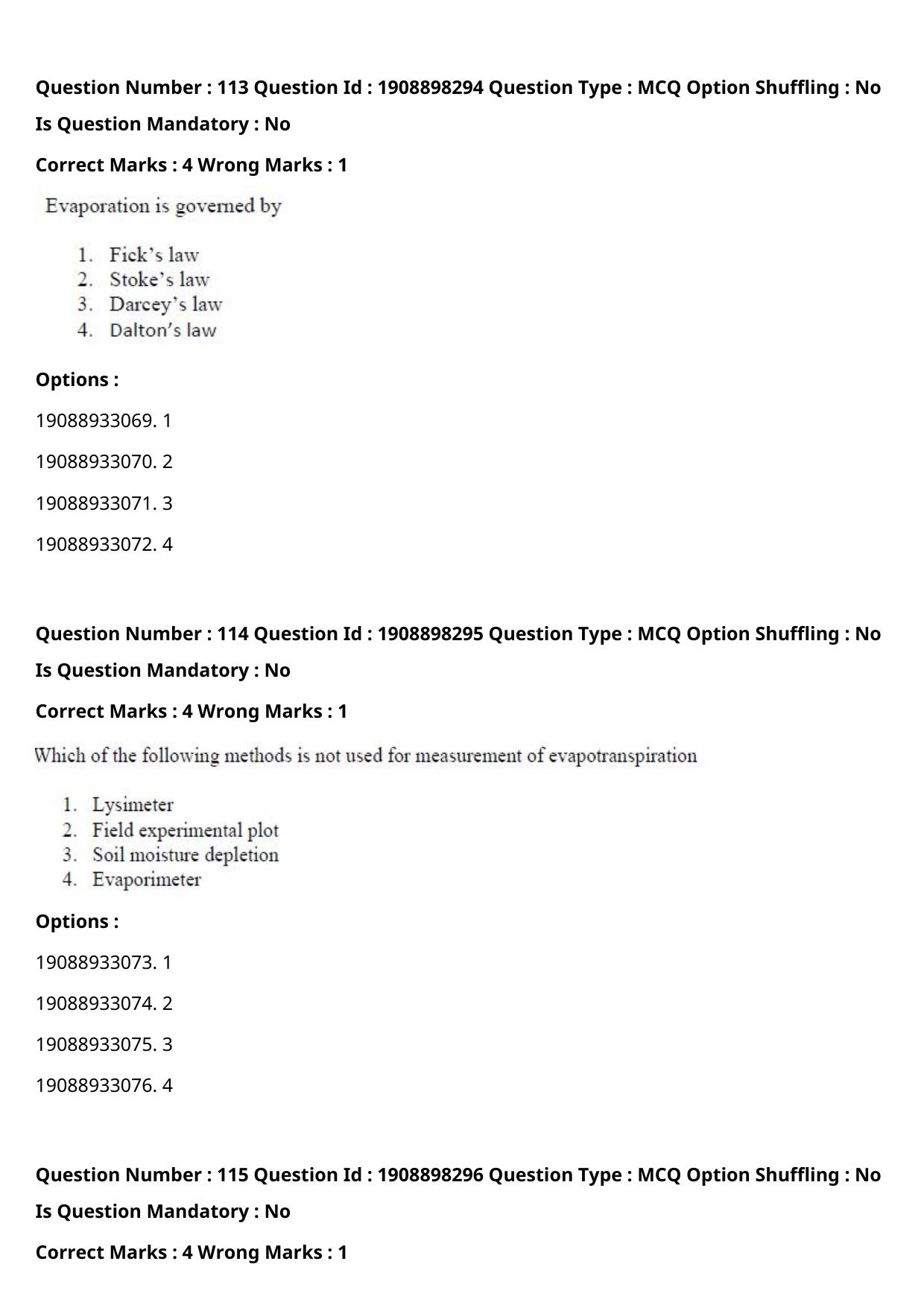 ICAR AIEEA PG 2021 WATER SCIENCE AND TECHNOLOGY Question Paper - Page 67