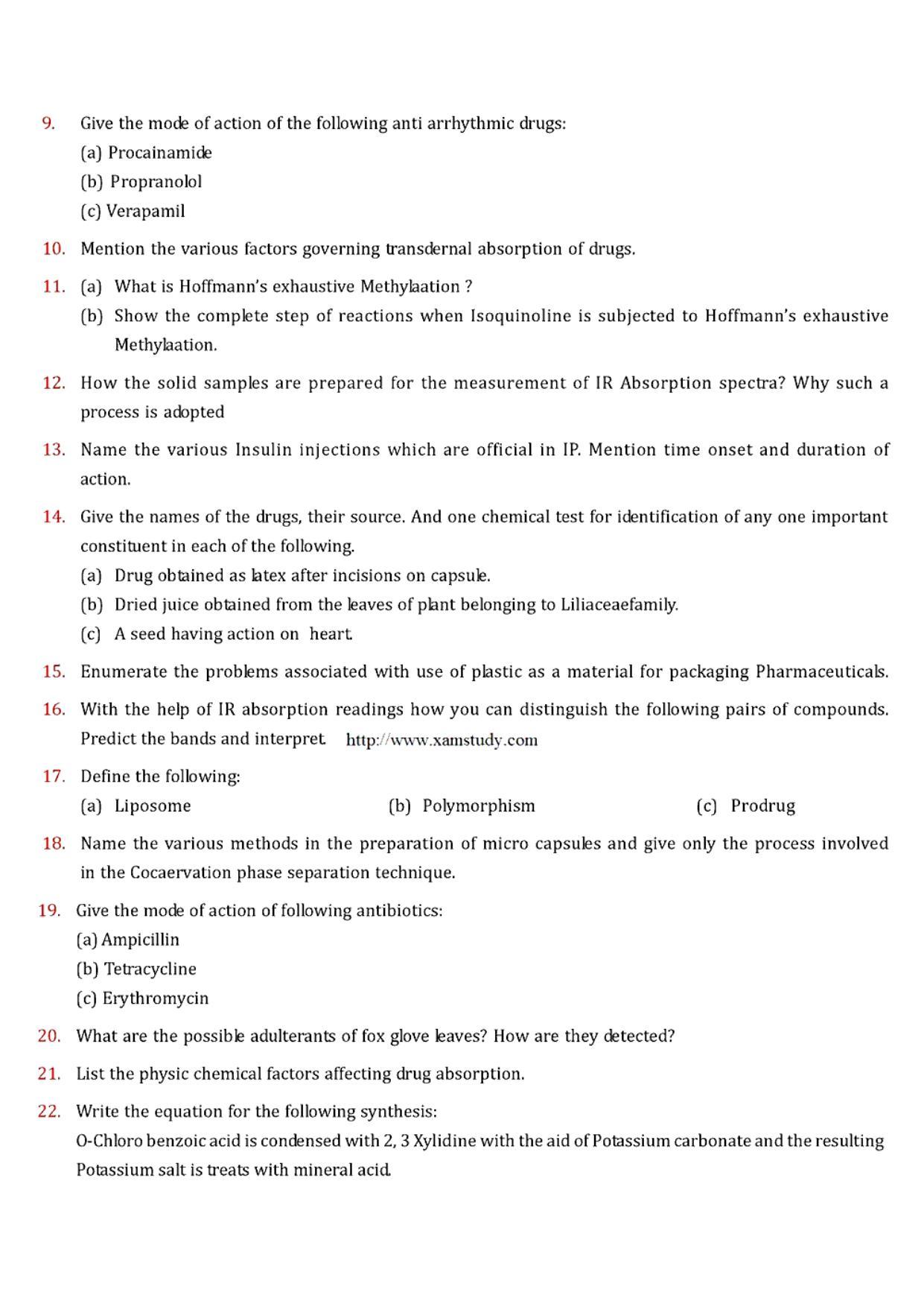 GPAT 1989 Question Paper with Answer Key - Page 10