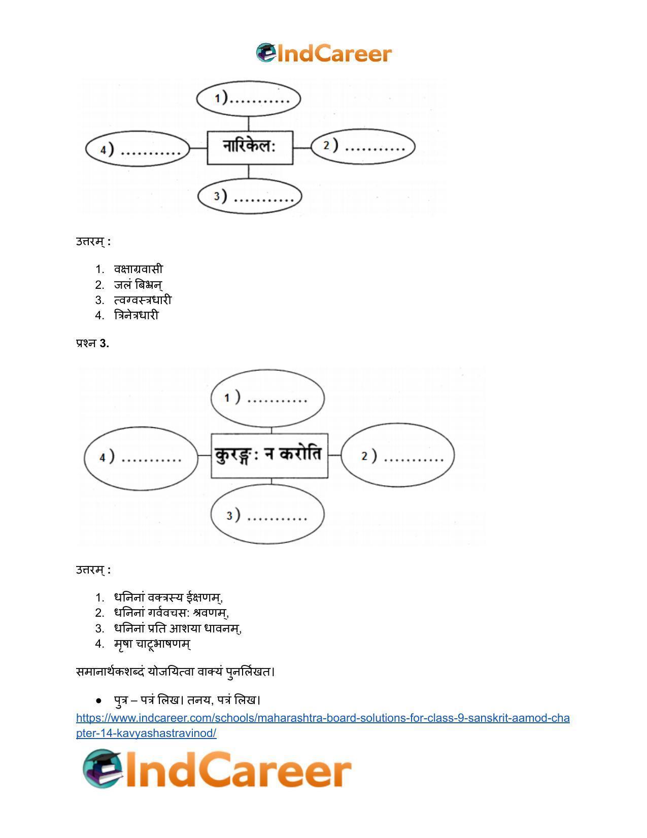 Maharashtra Board Solutions for Class 9- Sanskrit Aamod: Chapter 14- काव्यशास्त्रविनोदः - Page 18