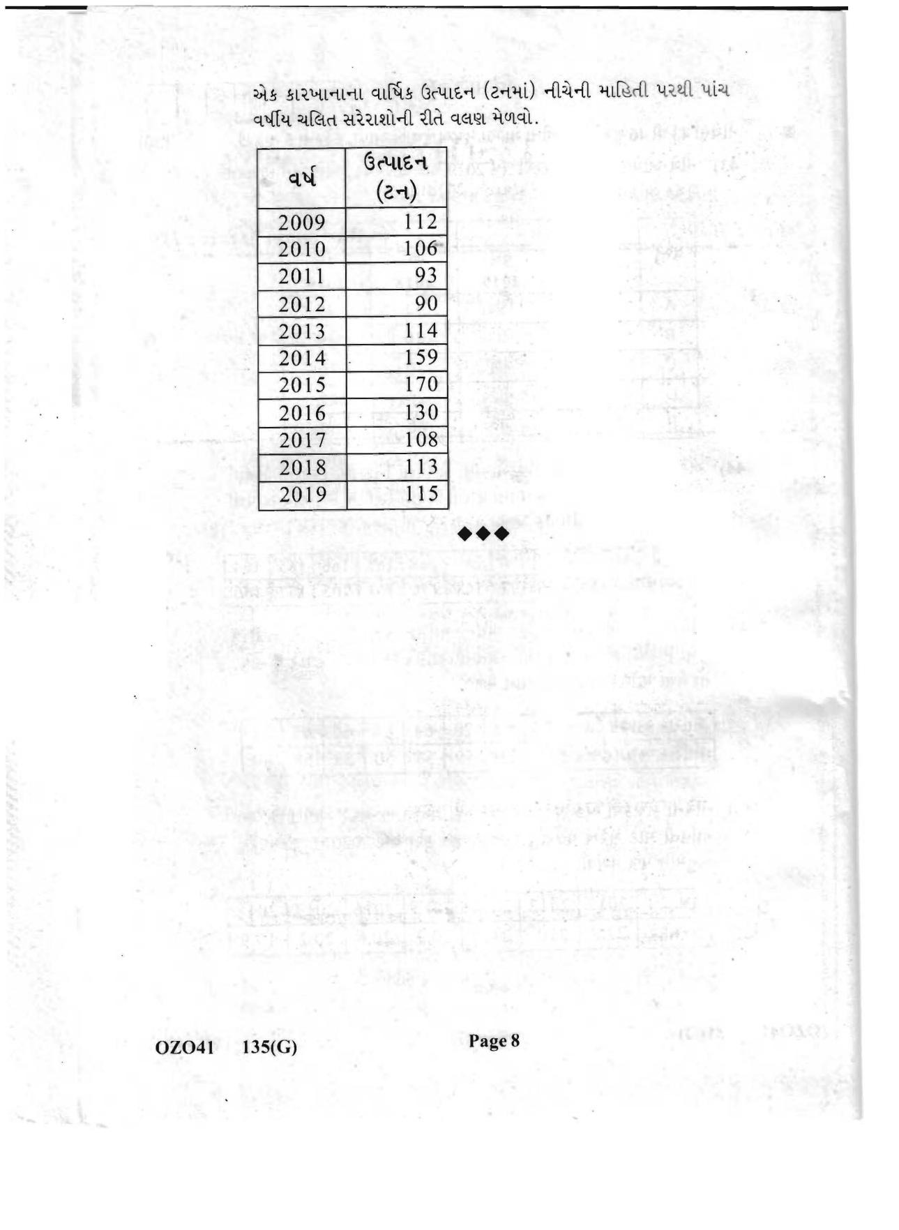 Gujarat Board Class 12th Question Paper 2020: (GHE) Statistics - Page 8
