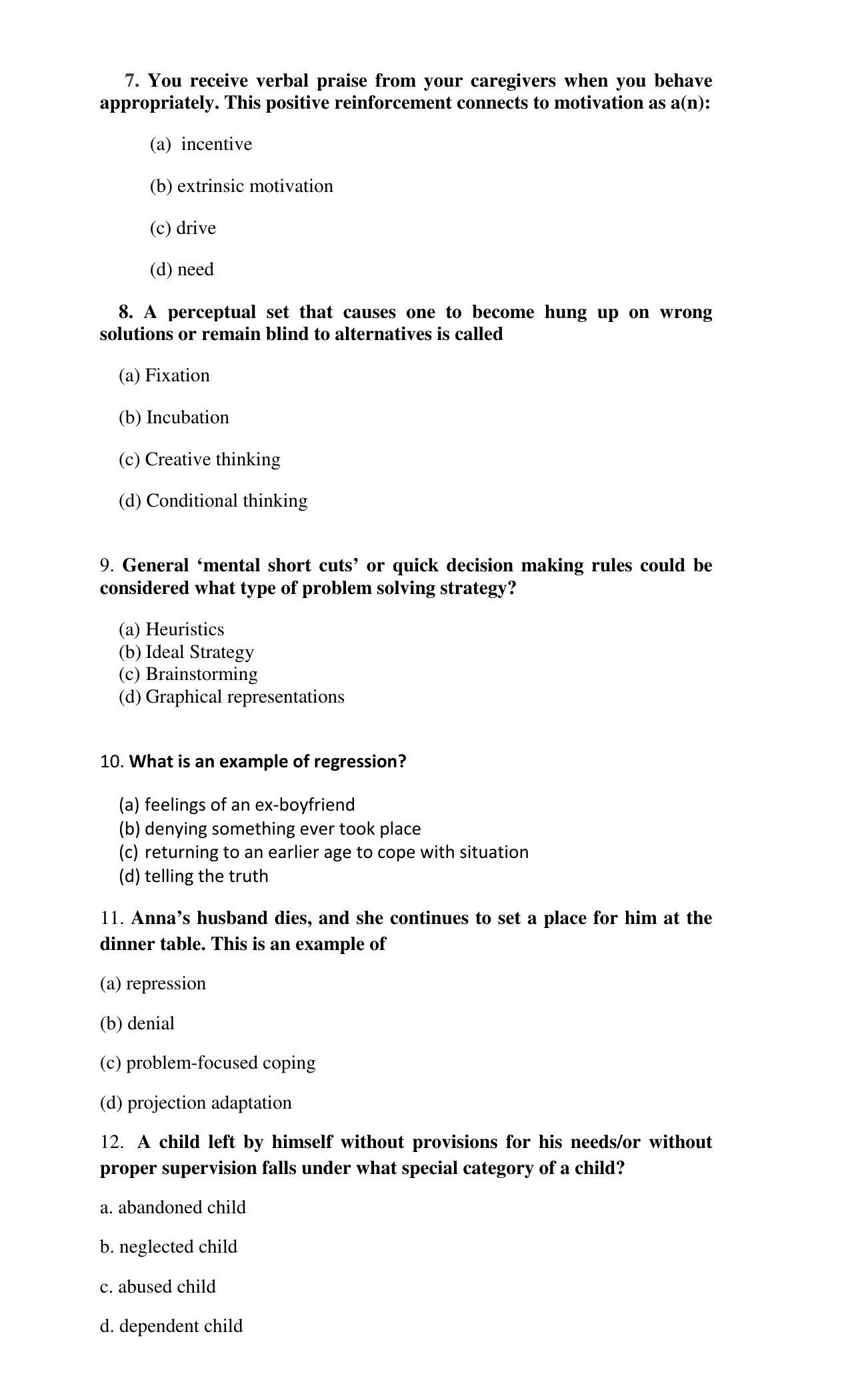 PSEB 12th Psychology Model Paper 2024 - Page 2