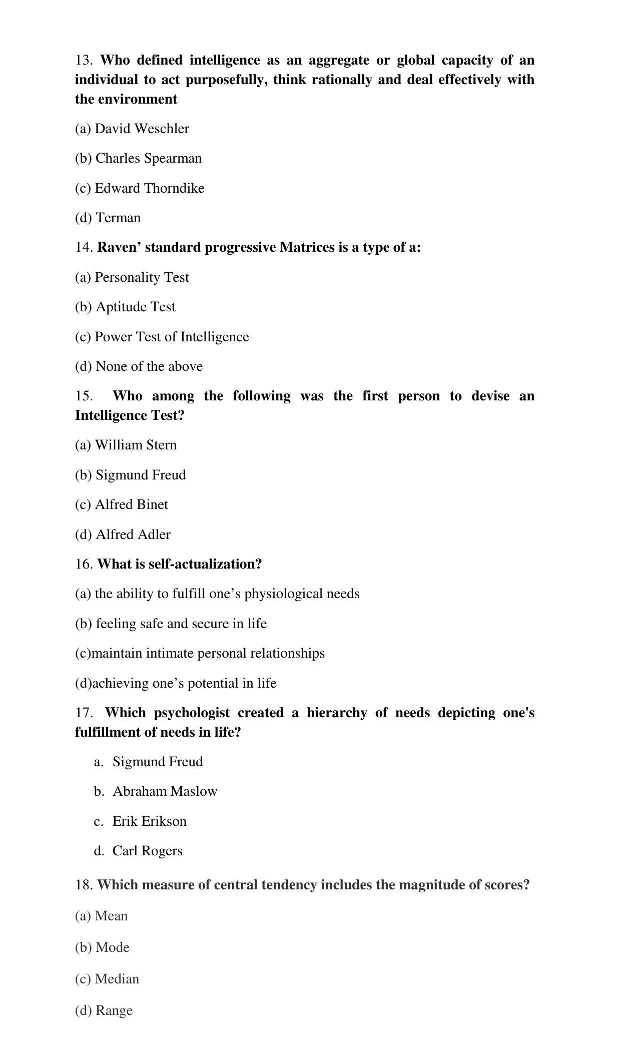 PSEB 12th Psychology Model Paper 2024 - Page 3