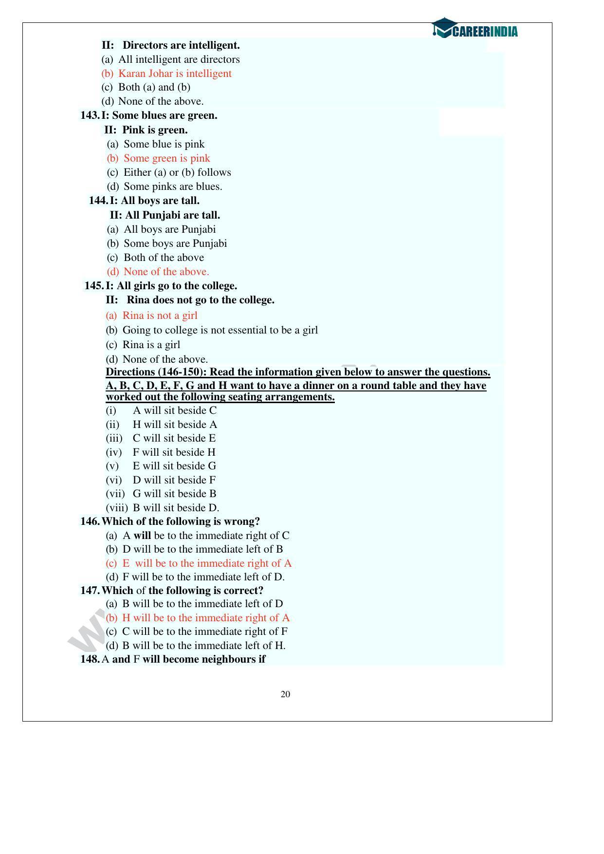 CLAT 2013 UG Question Paper with Answer Key - Page 20