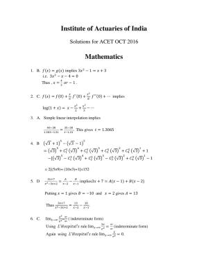ACET  October 2016 Solution