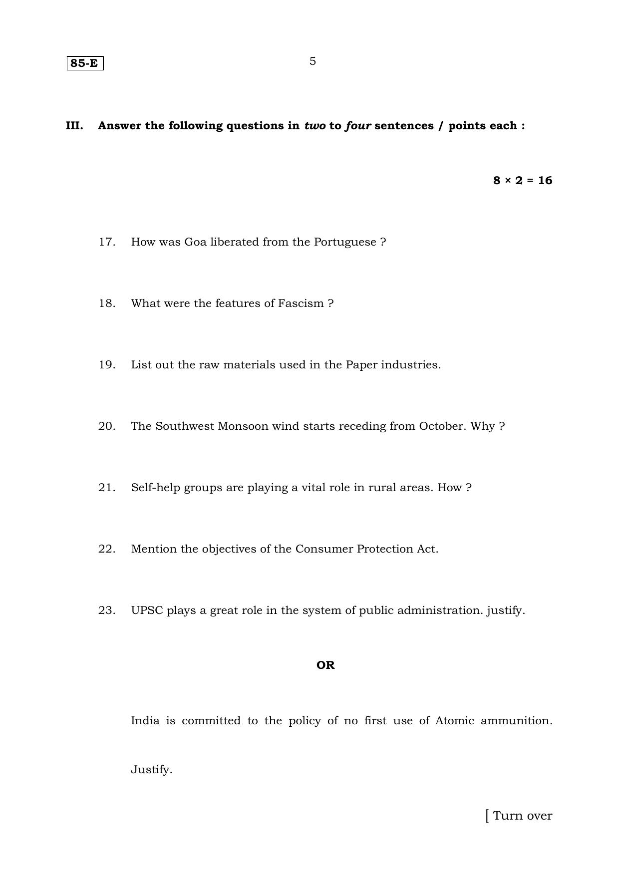 Karnataka SSLC Social Science (English Medium) Set 2 Model Question Paper 2025 - Page 5