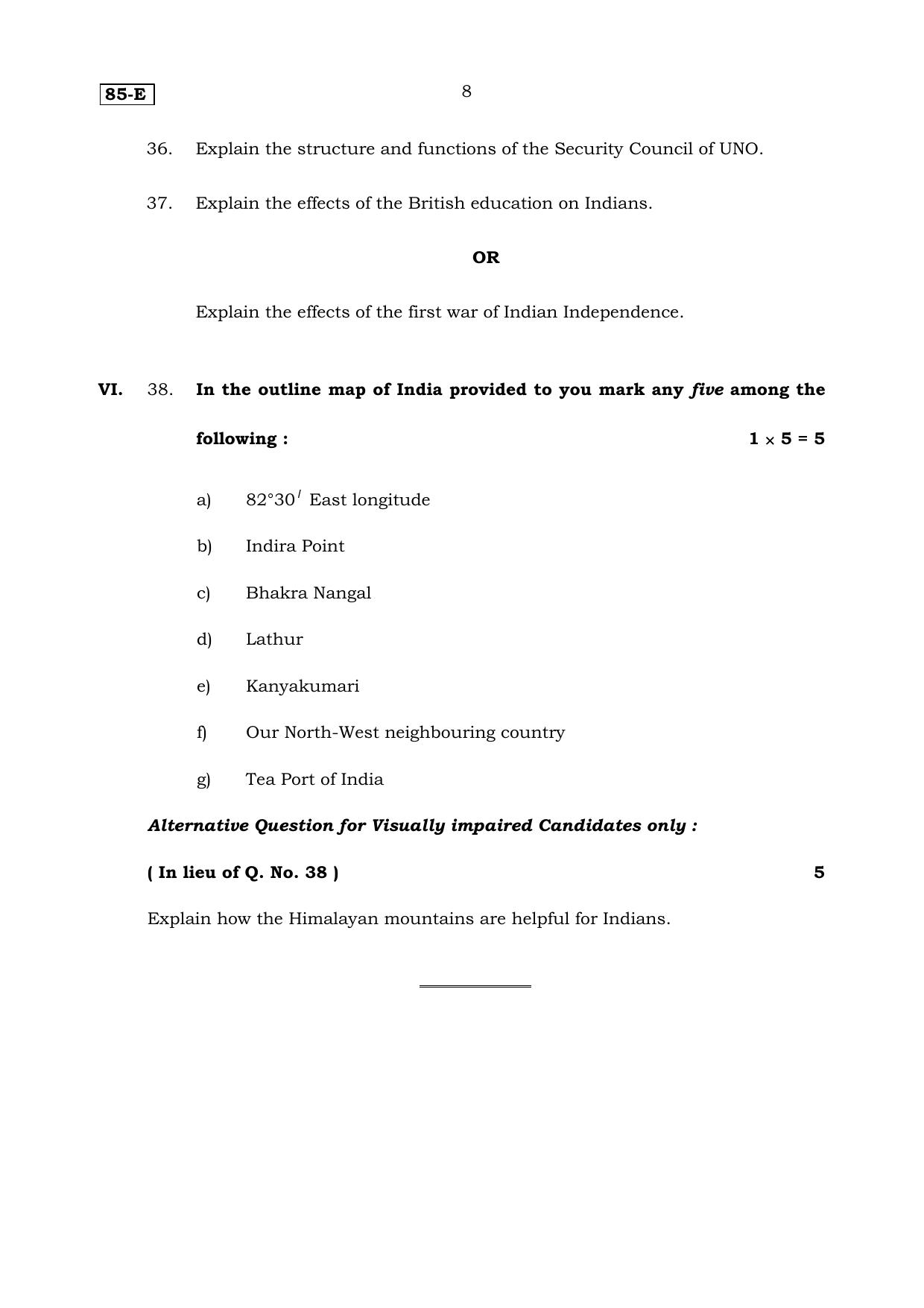 Karnataka SSLC Social Science (English Medium) Set 2 Model Question Paper 2025 - Page 8
