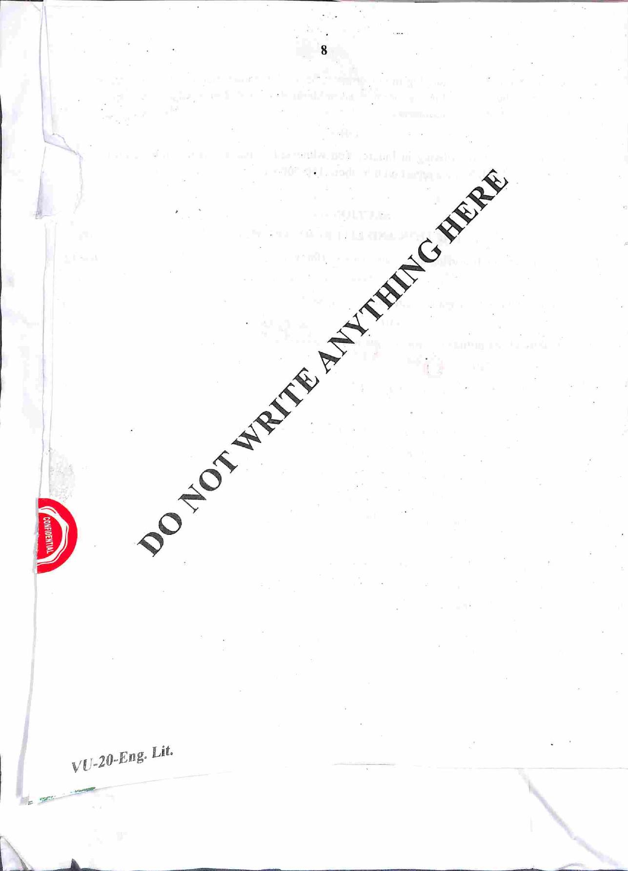 RBSE 2021 English Literature Varishtha Upadhyay Question Paper - Page 9