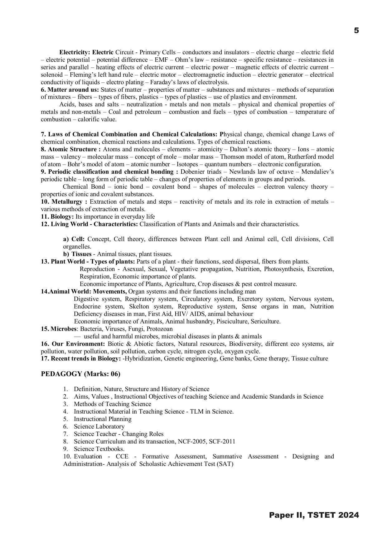TS TET Syllabus - Paper-II (Hindi) - Page 5