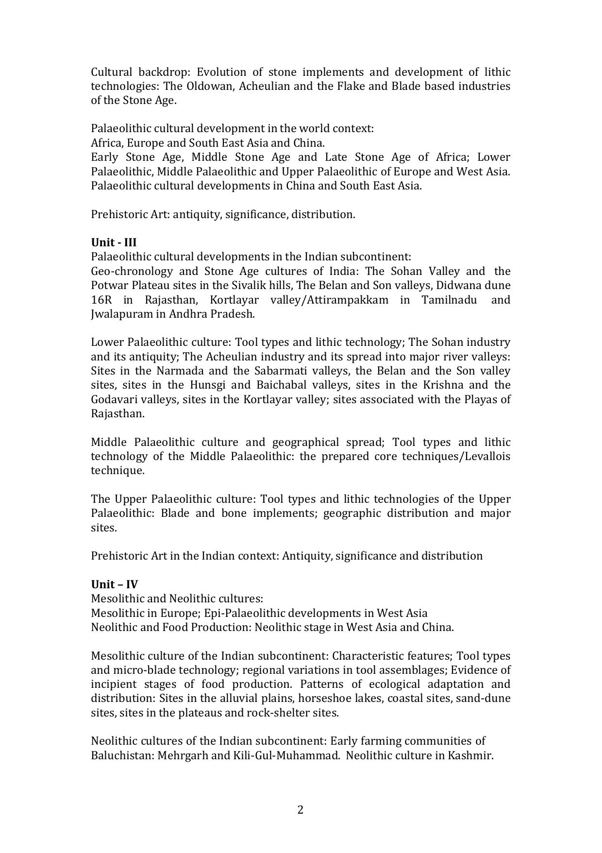 TNSET Syllabus - Archaeology - Page 2