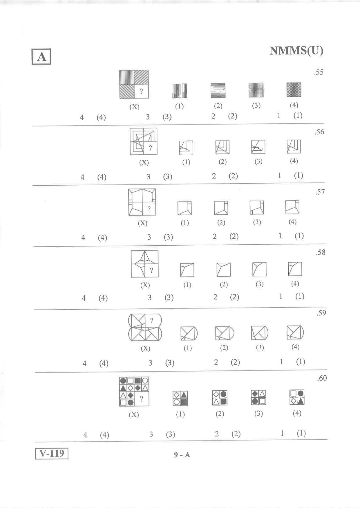 Urdu Medium Nov 2019 (Set A) Class 8 Andhra Pradesh NMMS Question Papers - Page 9