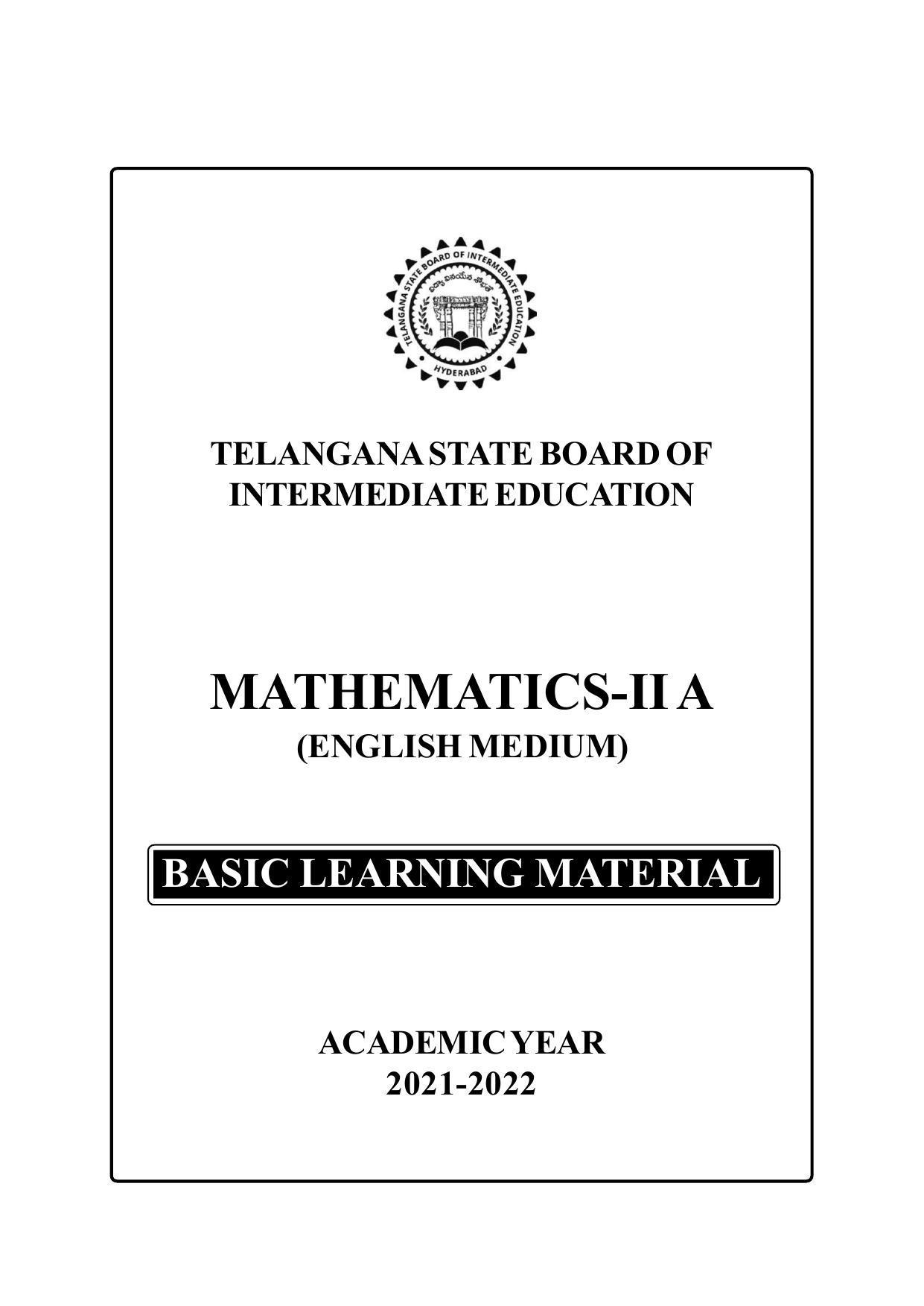 TS SCERT Inter 2nd Year Maths IIA EM Path 1 (Telugu Medium) Text Book - Page 2